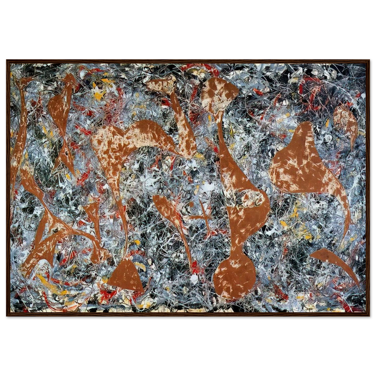 NUMBER 7 OUT OF THE WEB 1949 Framed Poster | Jackson Pollock Framed Prints Wall Art | Jackson Pollock Store