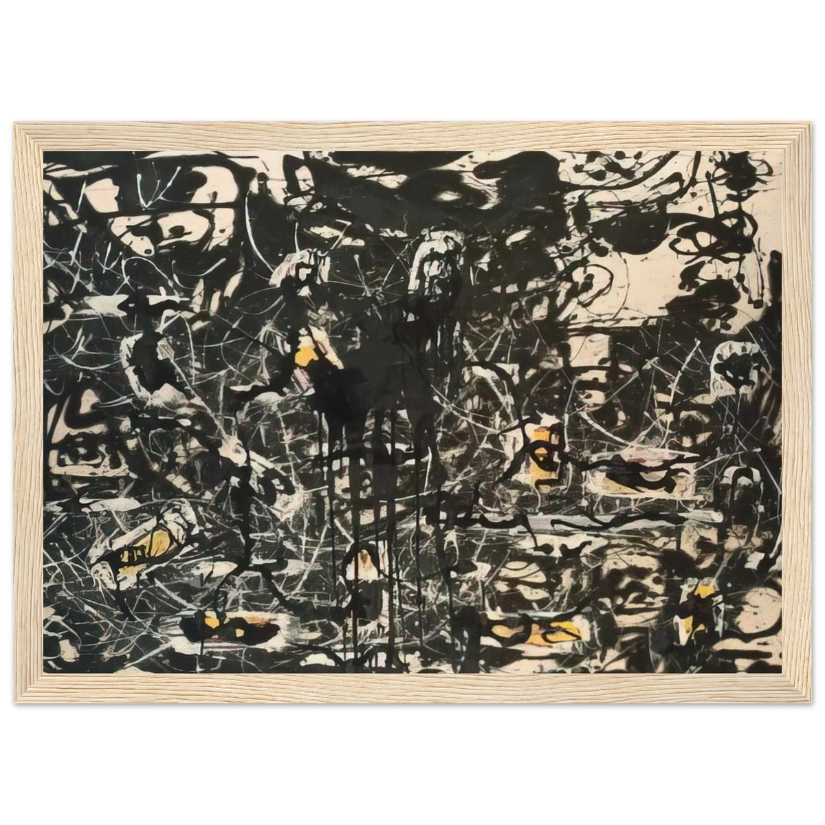 YELLOW ISLANDS Framed Poster | Jackson Pollock Framed Prints Wall Art | Jackson Pollock Store