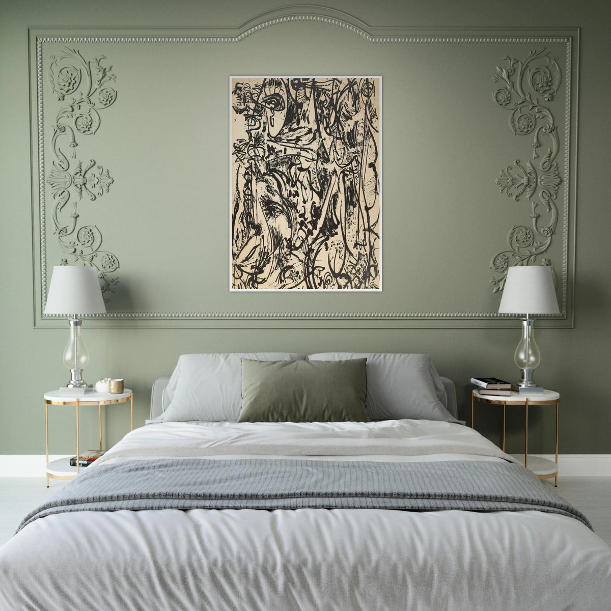 ECHO 1951 Framed Poster | Jackson Pollock Framed Prints Wall Art | Jackson Pollock Store