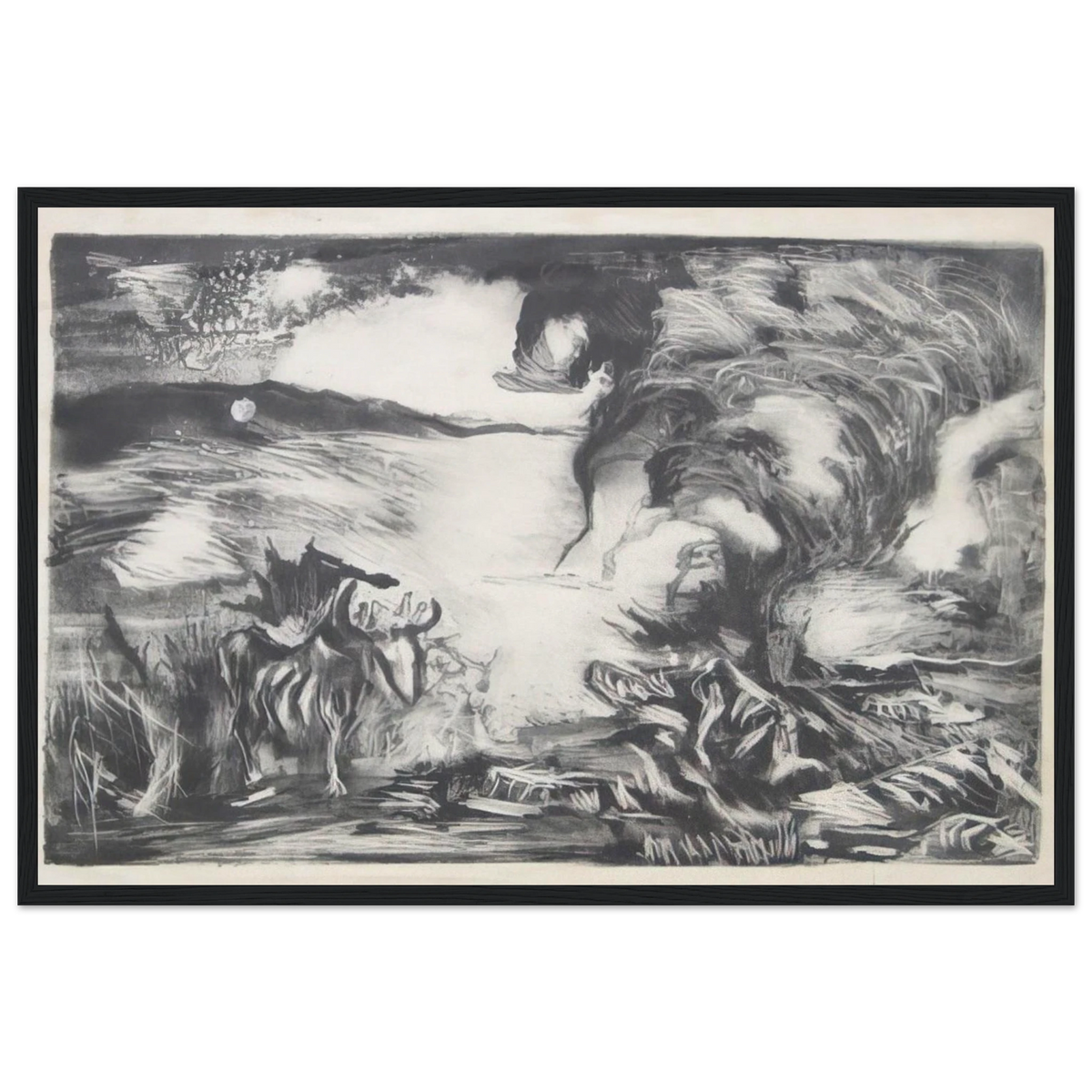 LANDSCAPE WITH STEER 1937 1 Framed Poster | Jackson Pollock Framed Prints Wall Art | Jackson Pollock Store