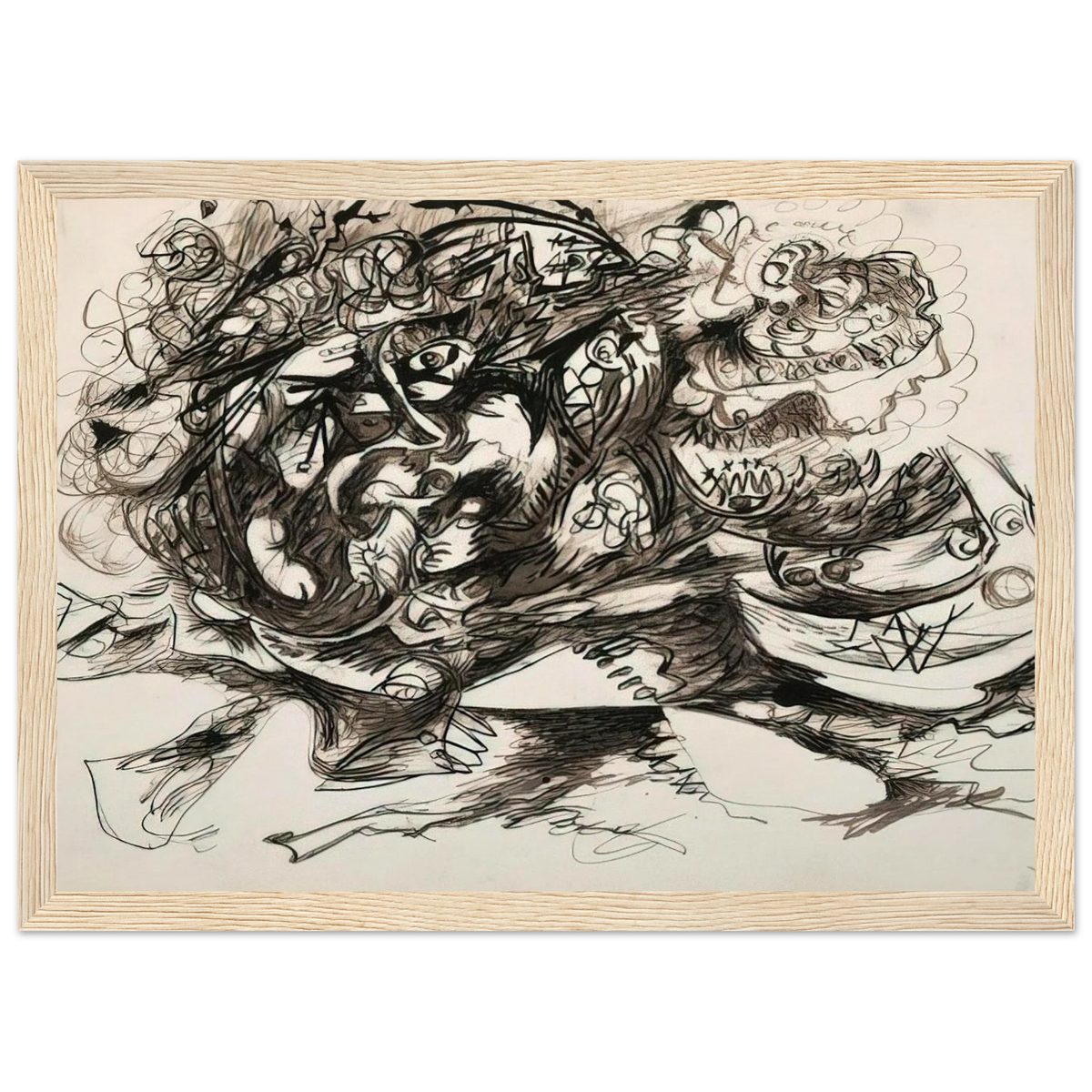 UNTITLED O CONNOR THAW 771 Framed Poster | Jackson Pollock Framed Prints Wall Art | Jackson Pollock Store