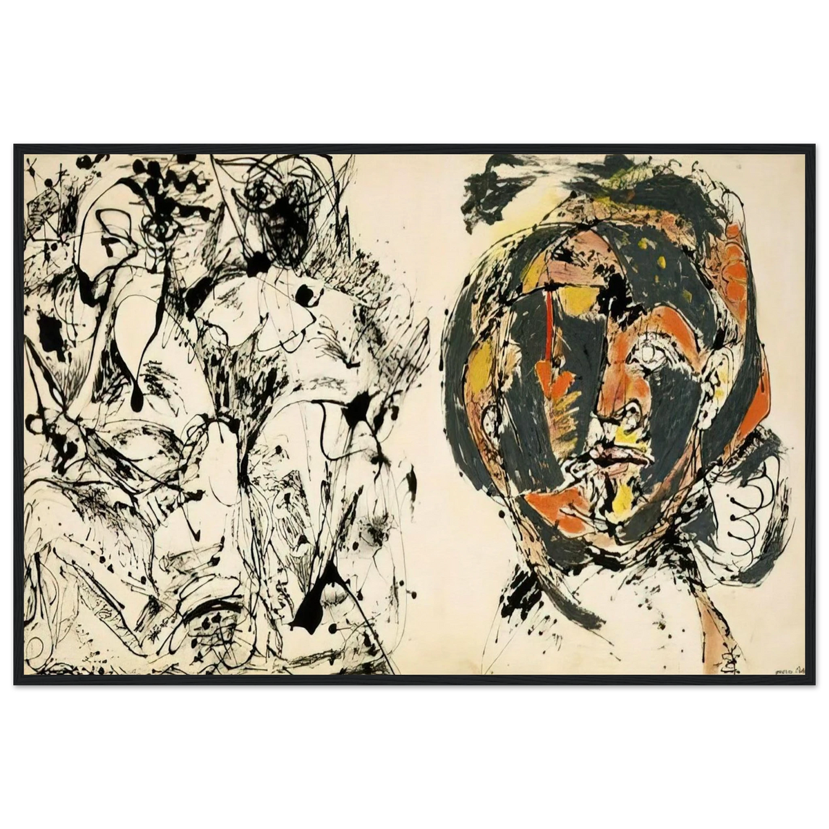 PORTRAIT AND A DREAM 1953 Framed Poster | Jackson Pollock Framed Prints Wall Art | Jackson Pollock Store