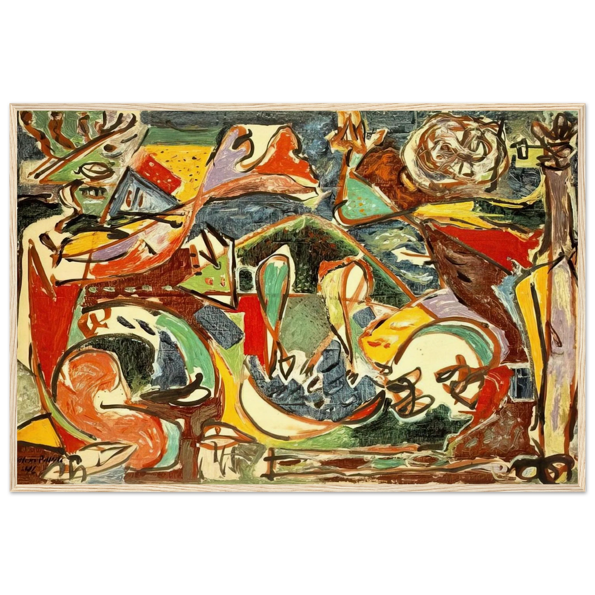 THE KEY Framed Poster | Jackson Pollock Framed Prints Wall Art | Jackson Pollock Store