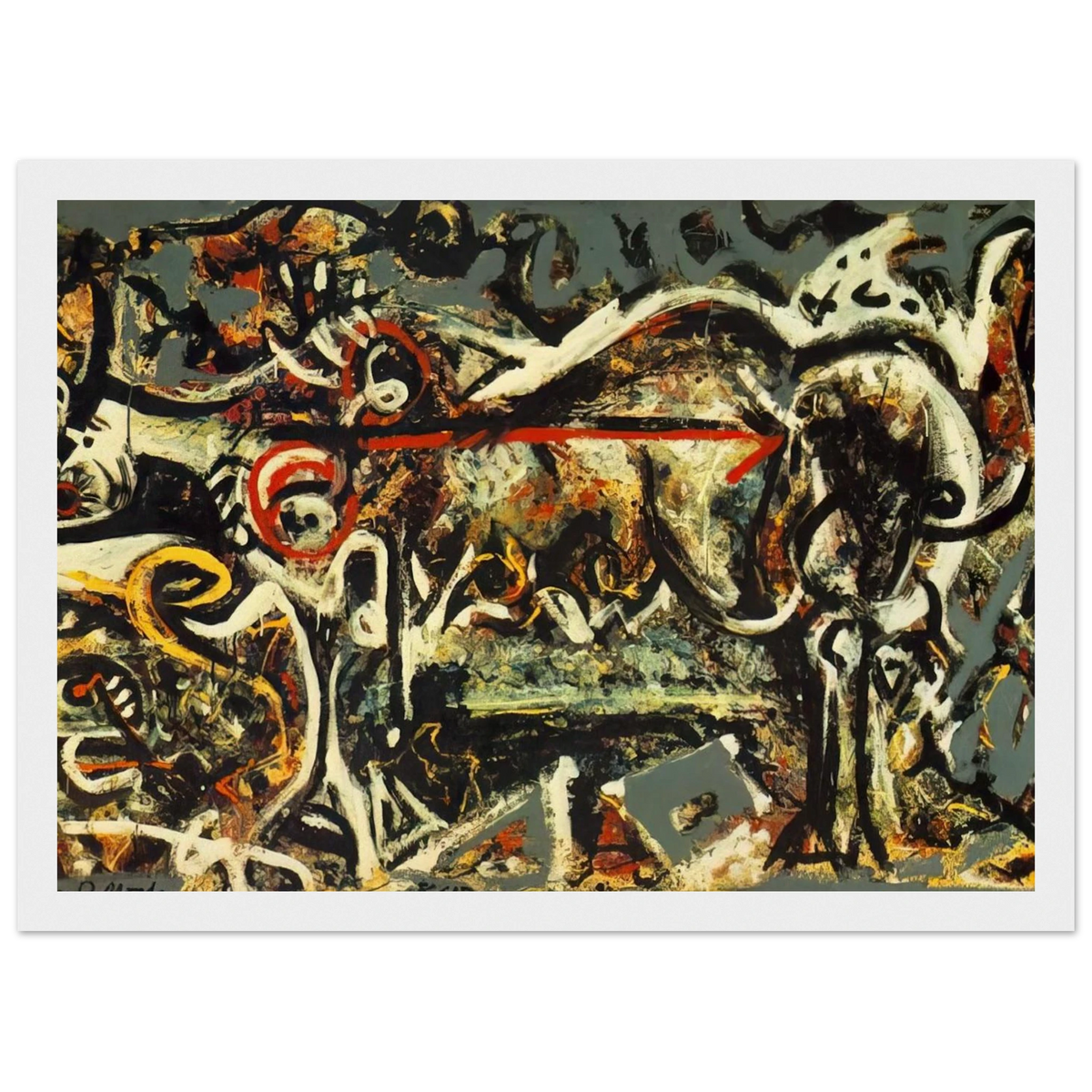 THE SHE WOLF Framed Poster | Jackson Pollock Framed Prints Wall Art | Jackson Pollock Store