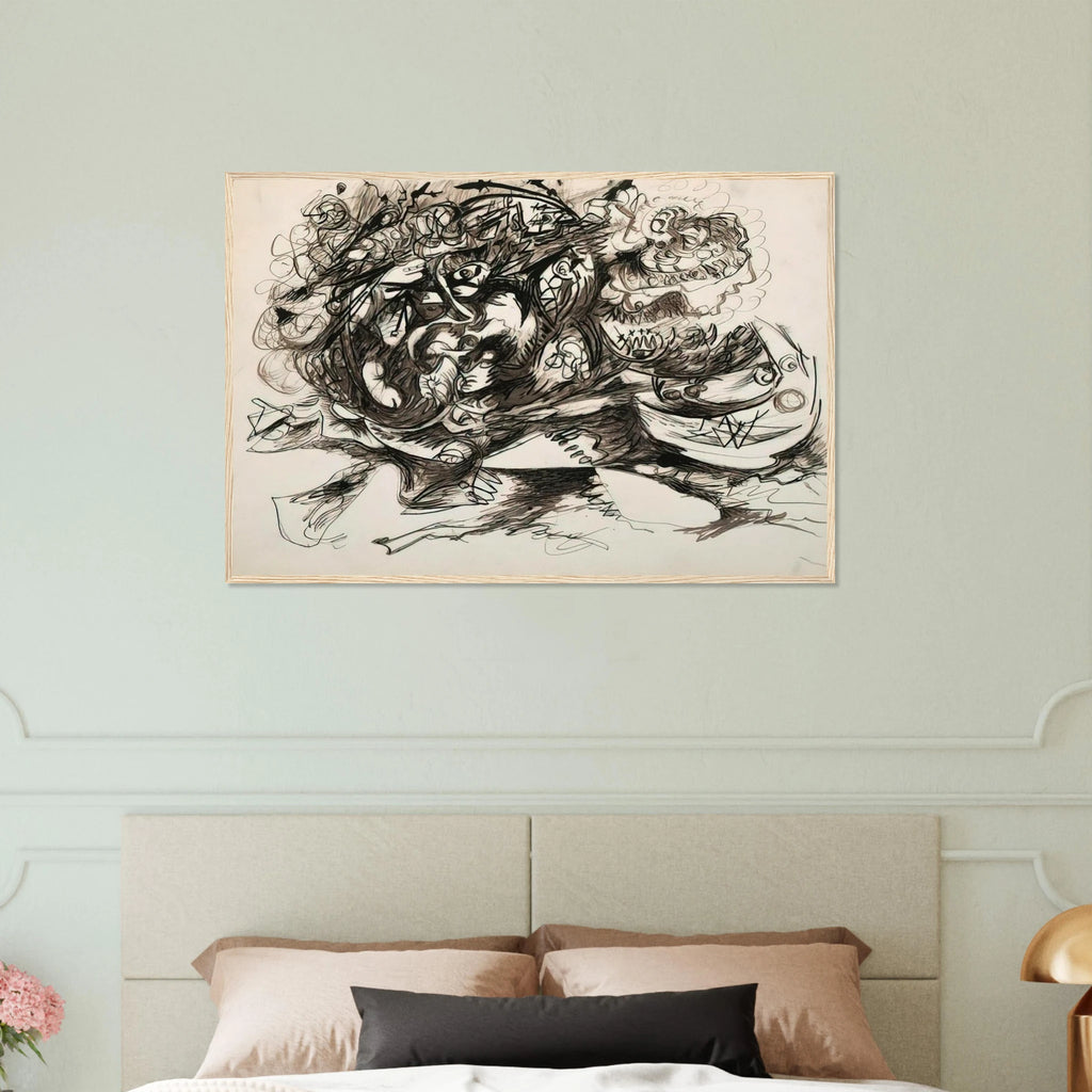 UNTITLED O CONNOR THAW 771 Framed Poster | Jackson Pollock Framed Prints Wall Art | Jackson Pollock Store