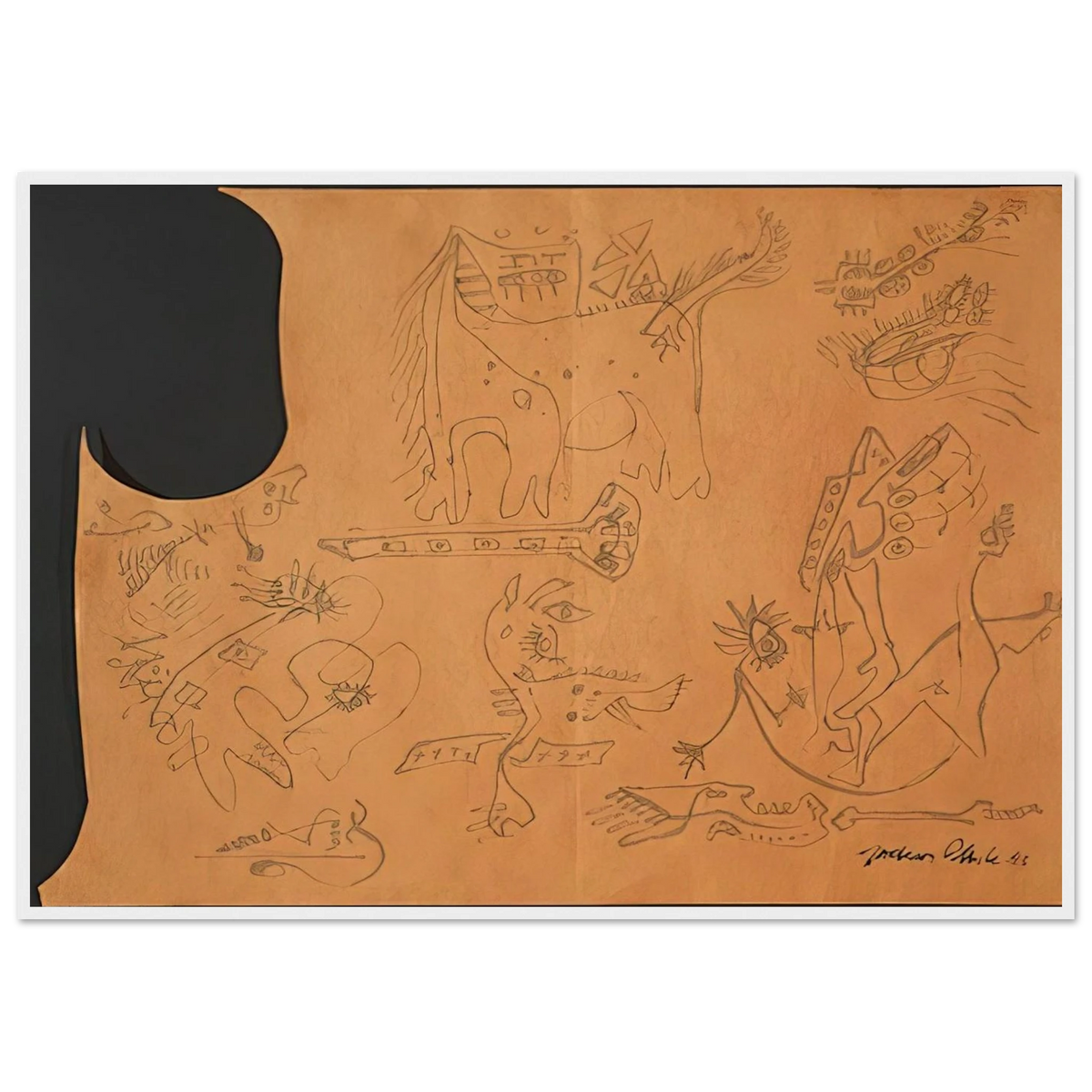 UNTITLED 4 Framed Poster | Jackson Pollock Framed Prints Wall Art | Jackson Pollock Store
