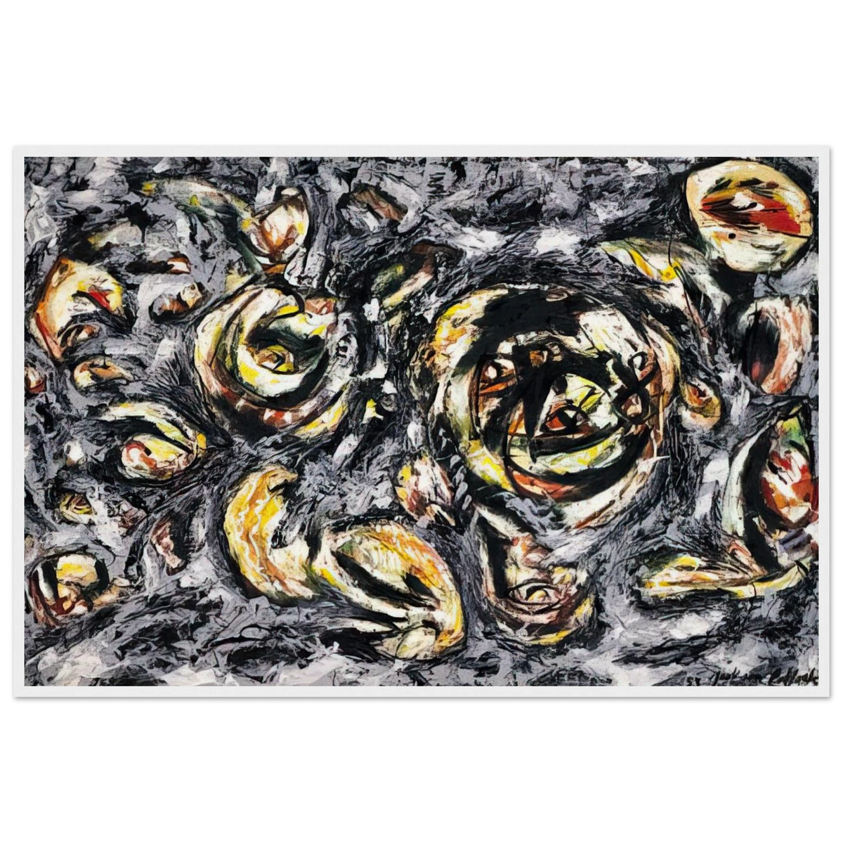 OCEAN GREYNESS 1953 Framed Poster | Jackson Pollock Framed Prints Wall Art | Jackson Pollock Store