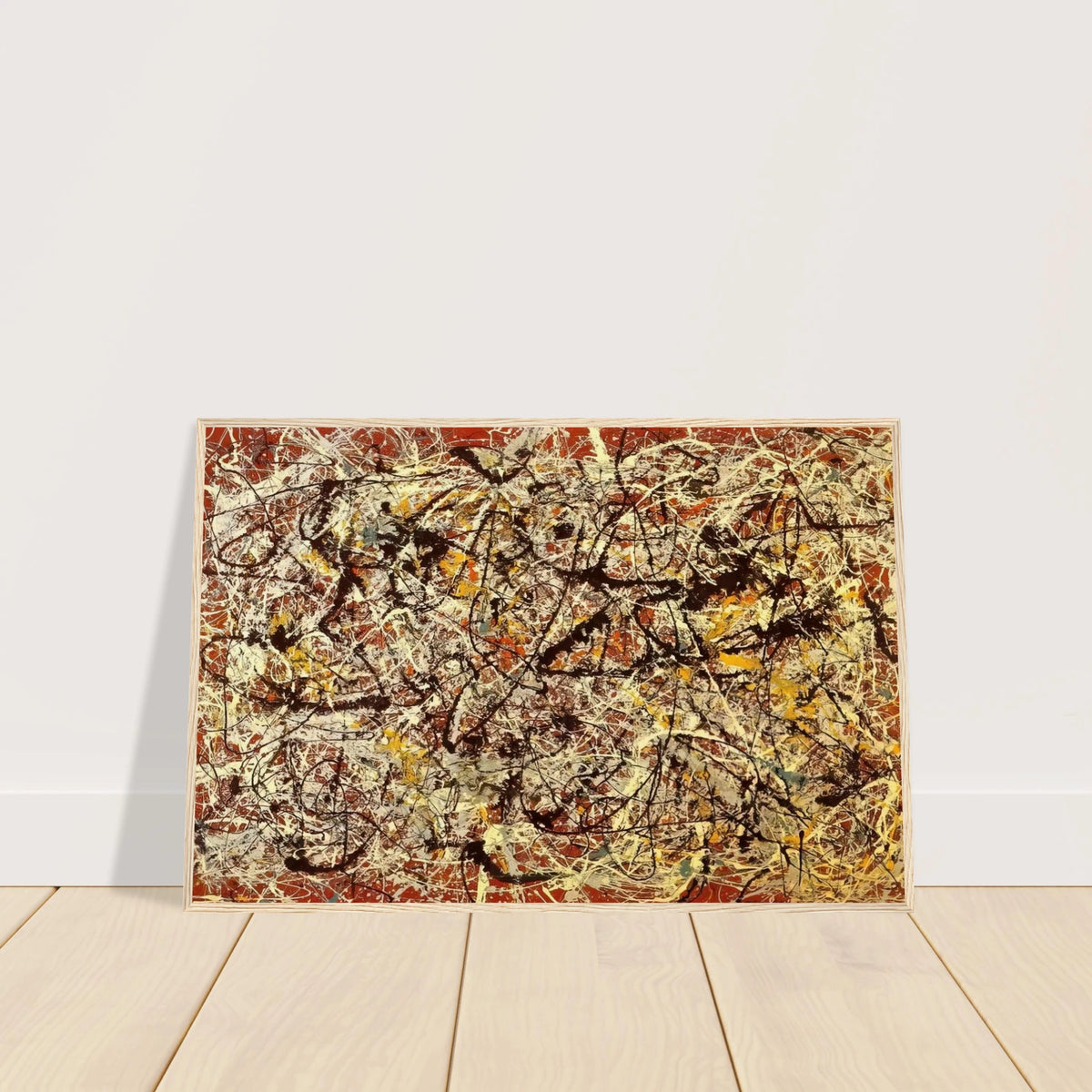 MURAL ON INDIAN RED GROUND 1950 Framed Poster | Jackson Pollock Framed Prints Wall Art | Jackson Pollock Store