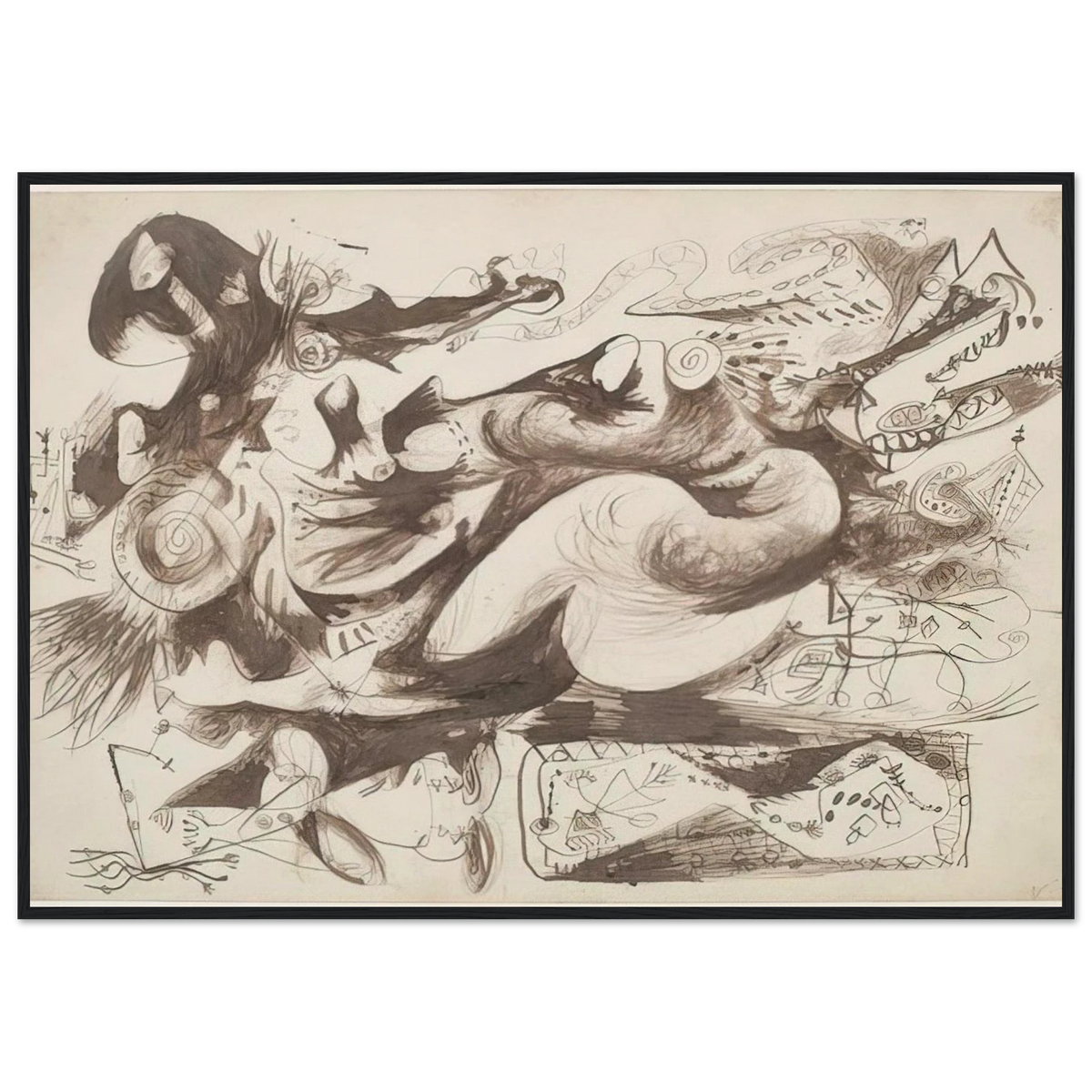 UNTITLED O CONNOR THAW 770 Framed Poster | Jackson Pollock Framed Prints Wall Art | Jackson Pollock Store