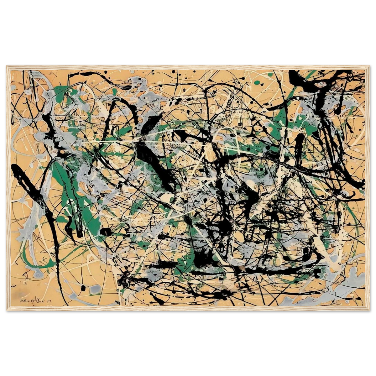 NUMBER 17 1949 Framed Poster | Jackson Pollock Framed Prints Wall Art | Jackson Pollock Store