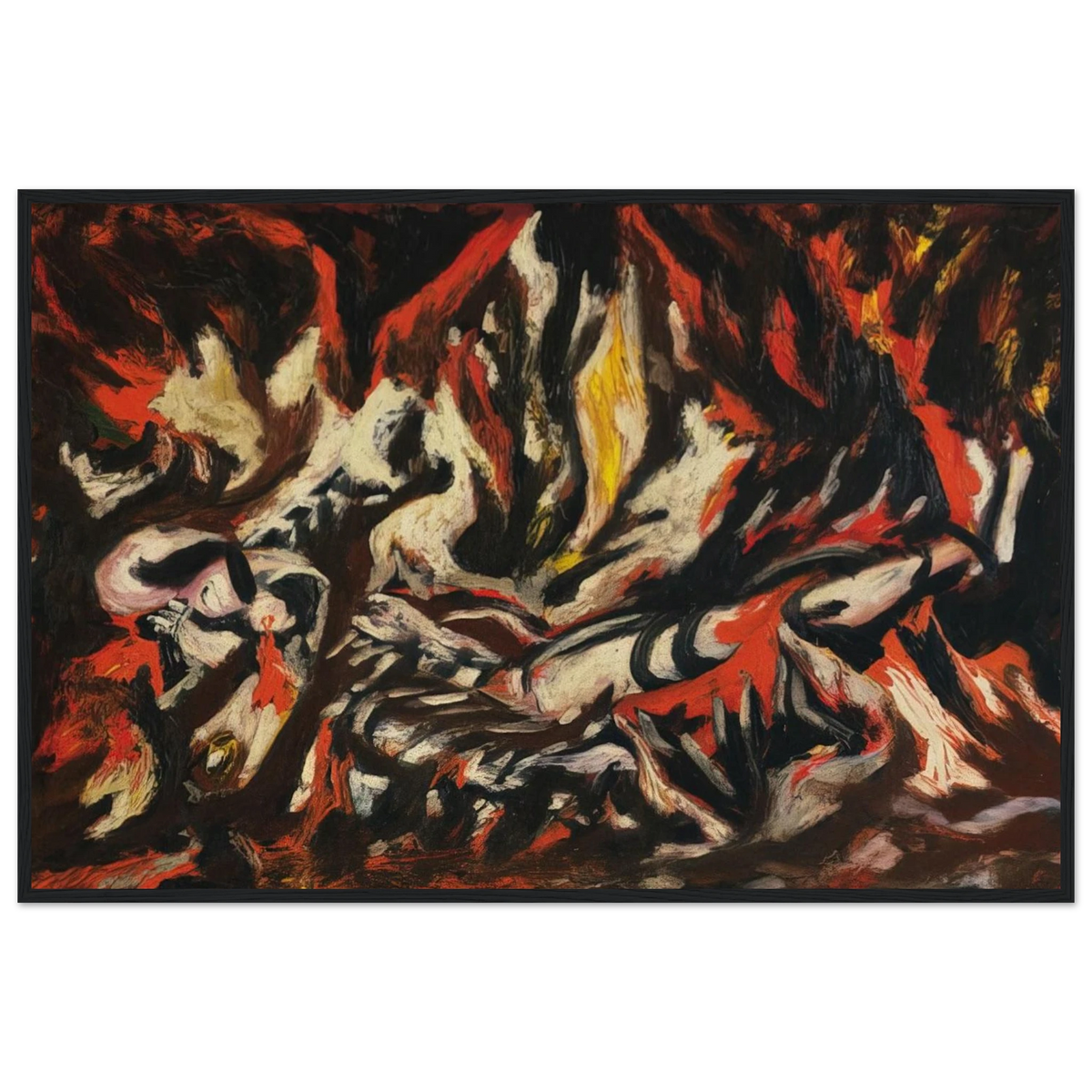 THE FLAME 1938 Framed Poster | Jackson Pollock Framed Prints Wall Art | Jackson Pollock Store