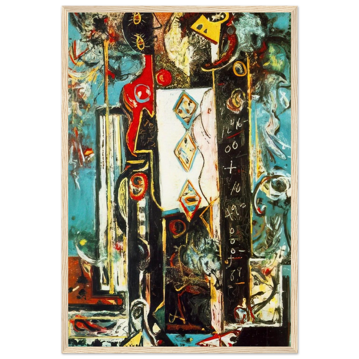 MALE AND FEMALE Framed Poster | Jackson Pollock Framed Prints Wall Art | Jackson Pollock Store