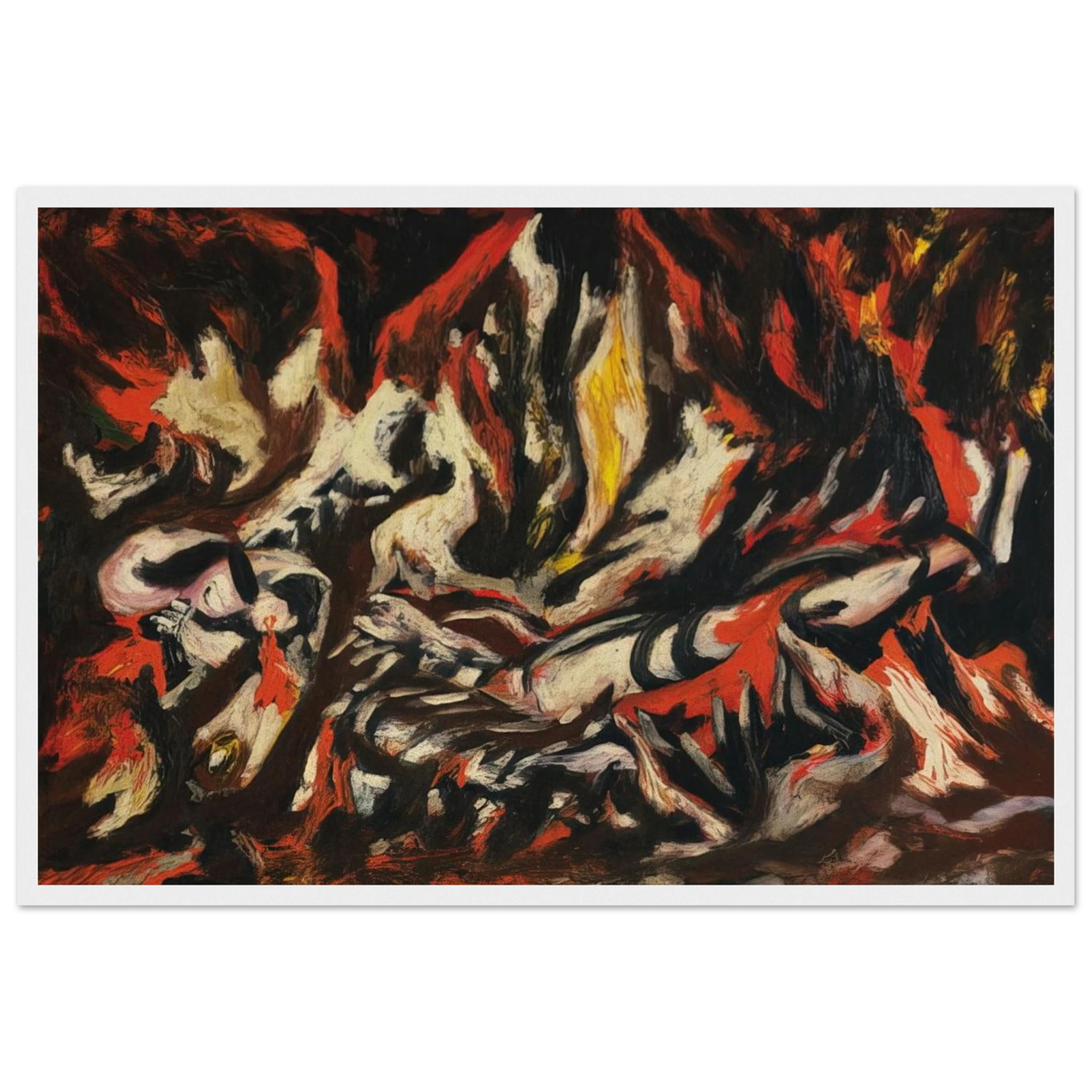 THE FLAME 1938 Framed Poster | Jackson Pollock Framed Prints Wall Art | Jackson Pollock Store