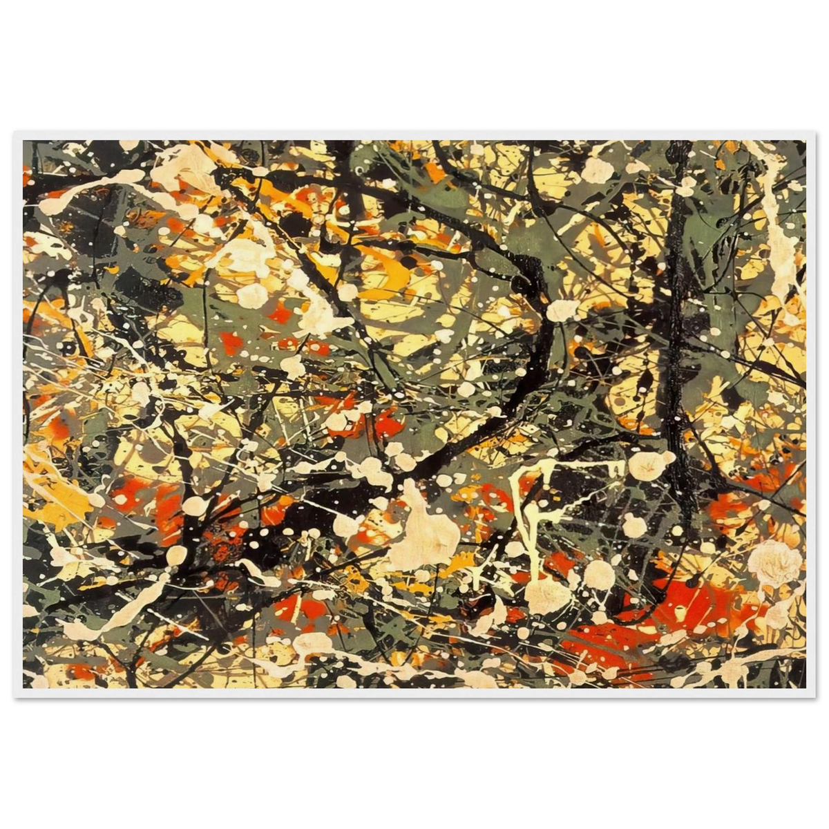 NUMBER 8 DETAIL Framed Poster | Jackson Pollock Framed Prints Wall Art | Jackson Pollock Store