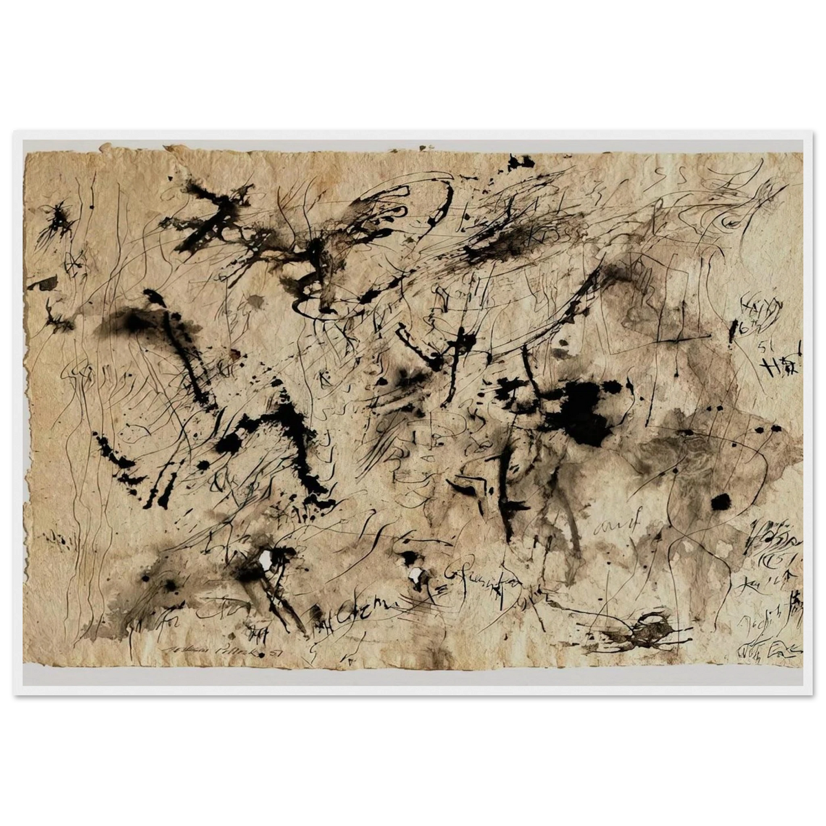 UNTITLED 1951 1 Framed Poster | Jackson Pollock Framed Prints Wall Art | Jackson Pollock Store