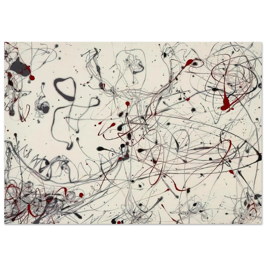 NUMBER 4 GRAY AND RED 1948 Poster | Jackson Pollock Poster | Jackson Pollock Store