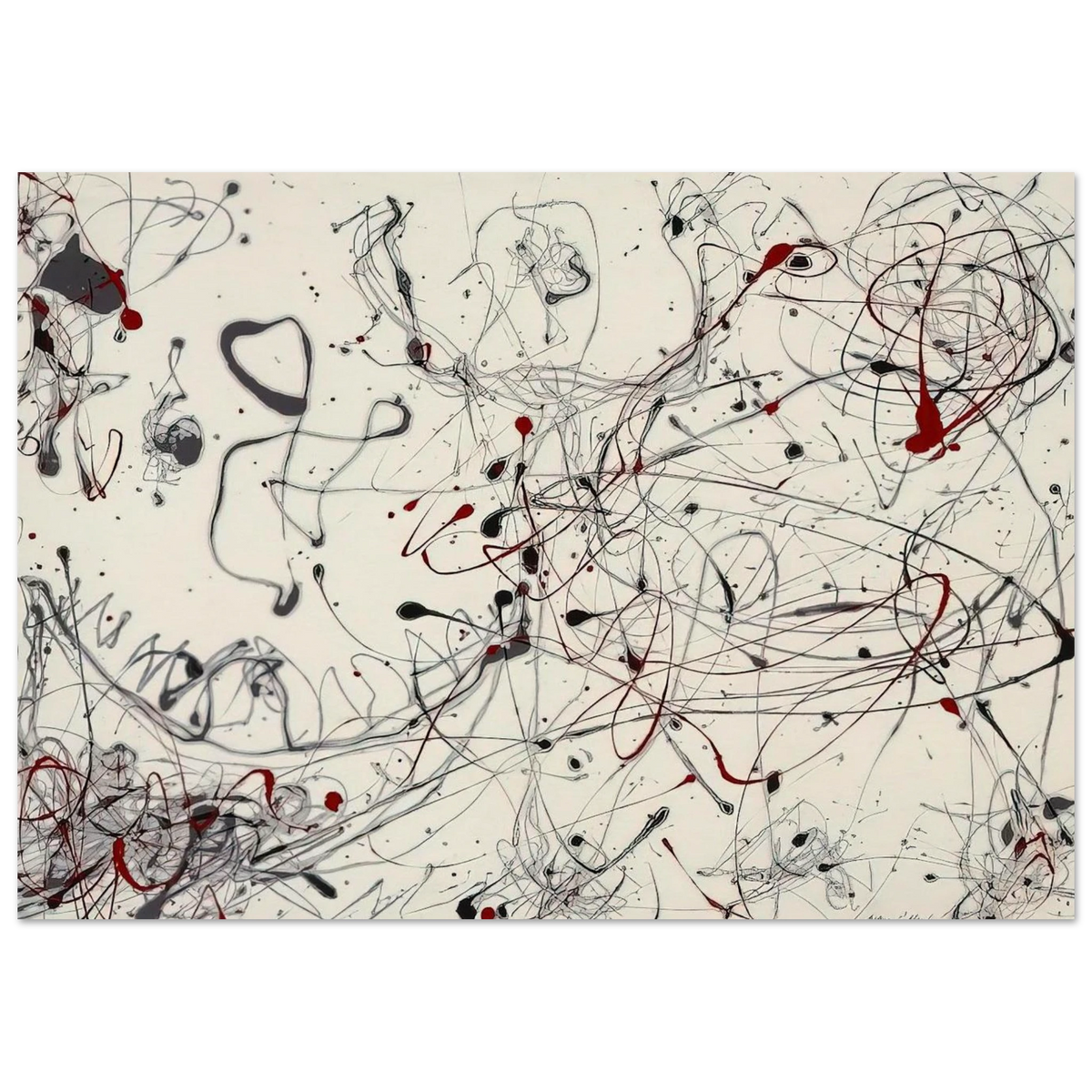 NUMBER 4 GRAY AND RED 1948 Poster | Jackson Pollock Poster | Jackson Pollock Store