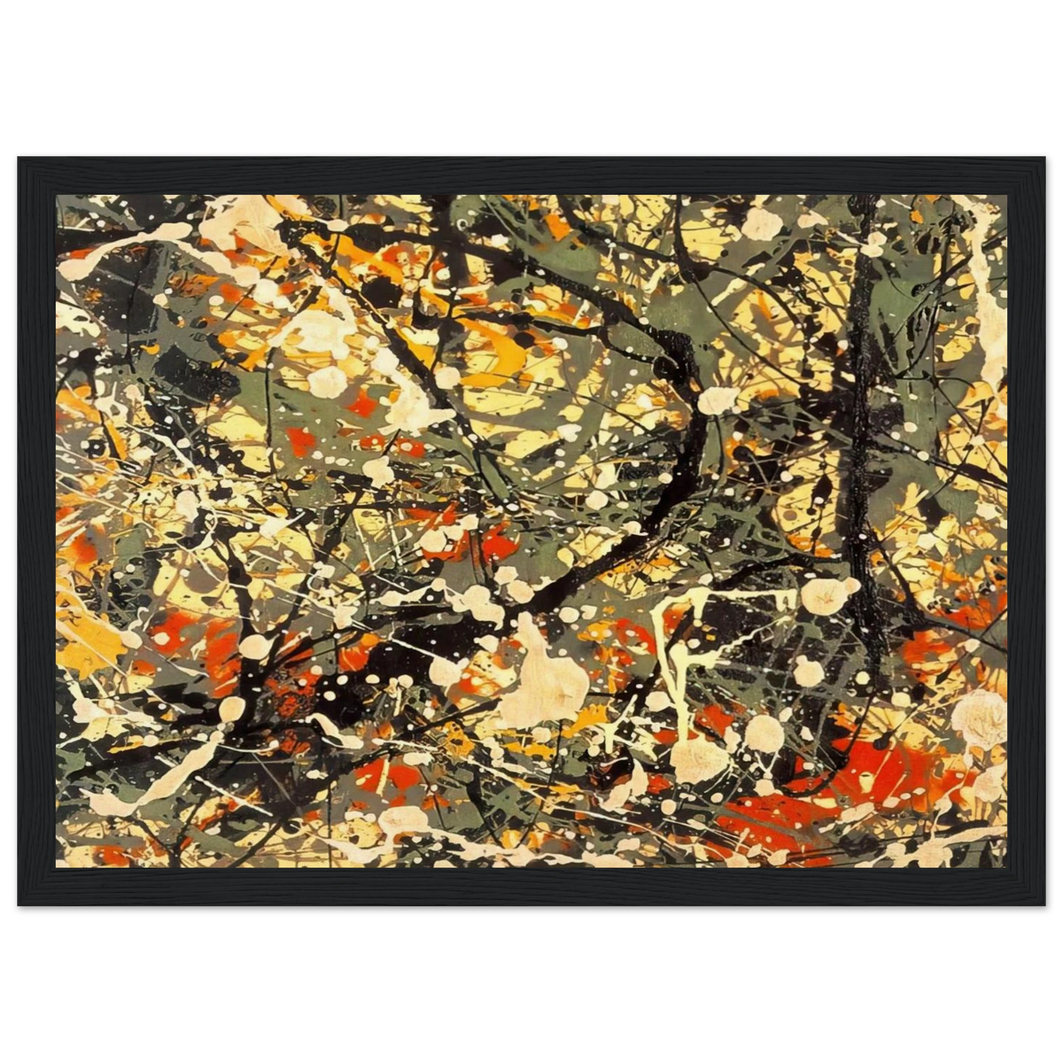 NUMBER 8 DETAIL Framed Poster | Jackson Pollock Framed Prints Wall Art | Jackson Pollock Store