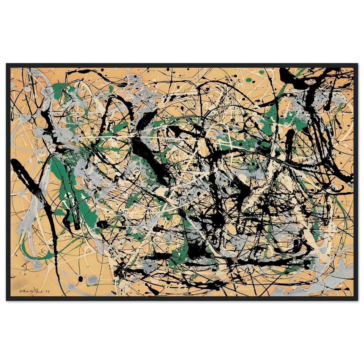 NUMBER 17 1949 Framed Poster | Jackson Pollock Framed Prints Wall Art | Jackson Pollock Store