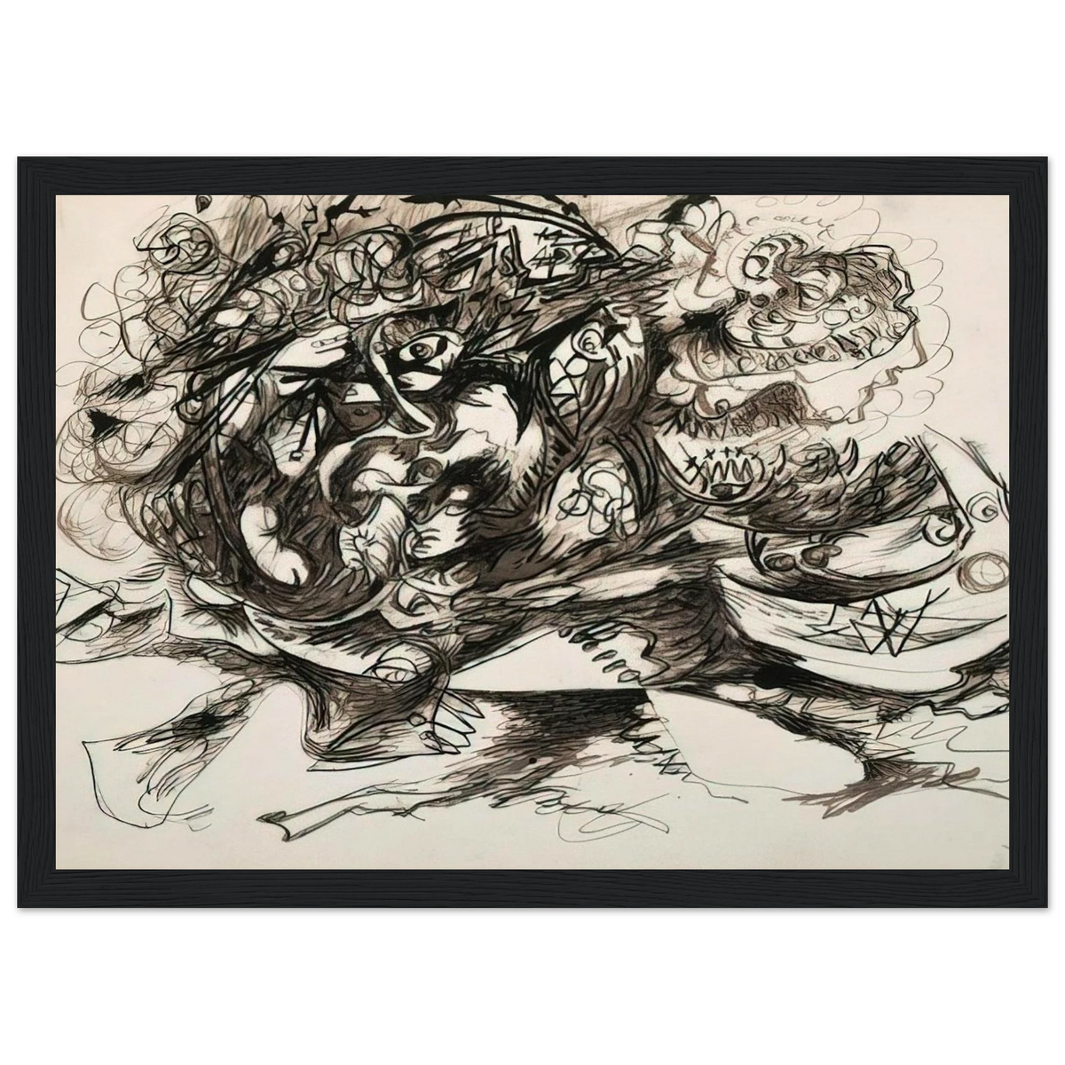 UNTITLED O CONNOR THAW 771 Framed Poster | Jackson Pollock Framed Prints Wall Art | Jackson Pollock Store