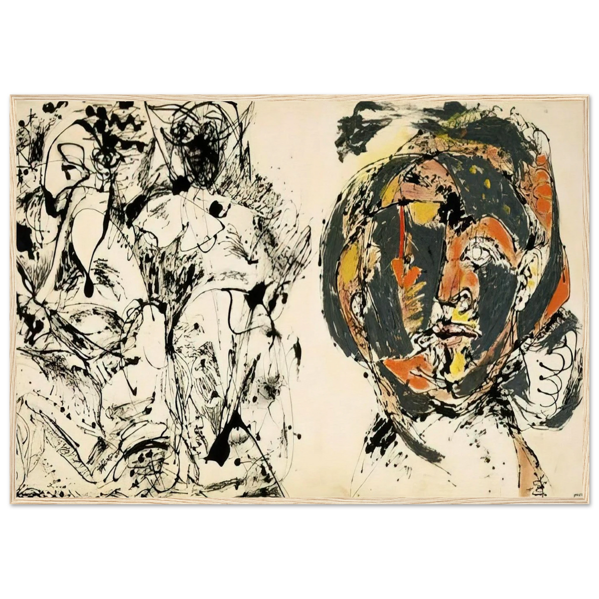 PORTRAIT AND A DREAM 1953 Framed Poster | Jackson Pollock Framed Prints Wall Art | Jackson Pollock Store