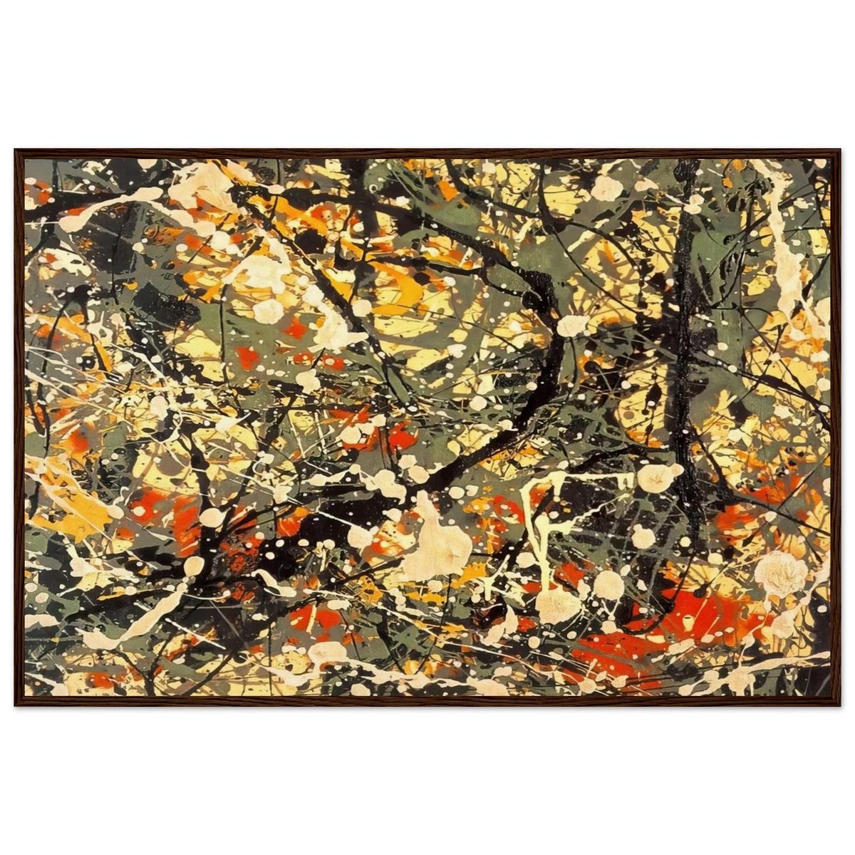 NUMBER 8 DETAIL Framed Poster | Jackson Pollock Framed Prints Wall Art | Jackson Pollock Store