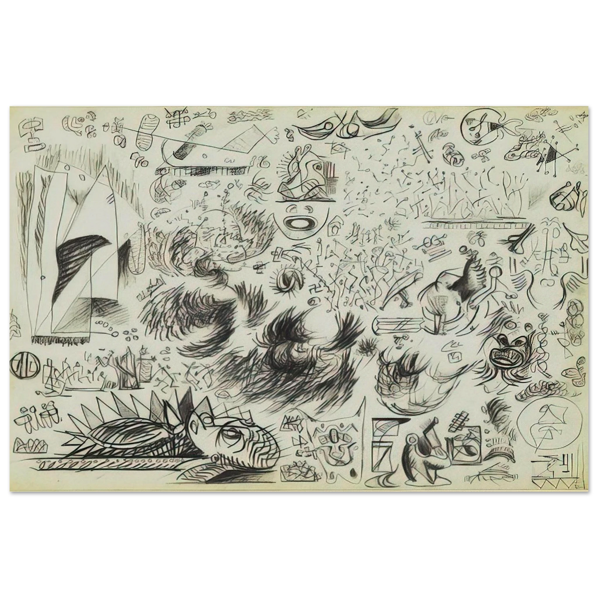 SHEET OF STUDIES 1941 Poster | Jackson Pollock Poster | Jackson Pollock Store