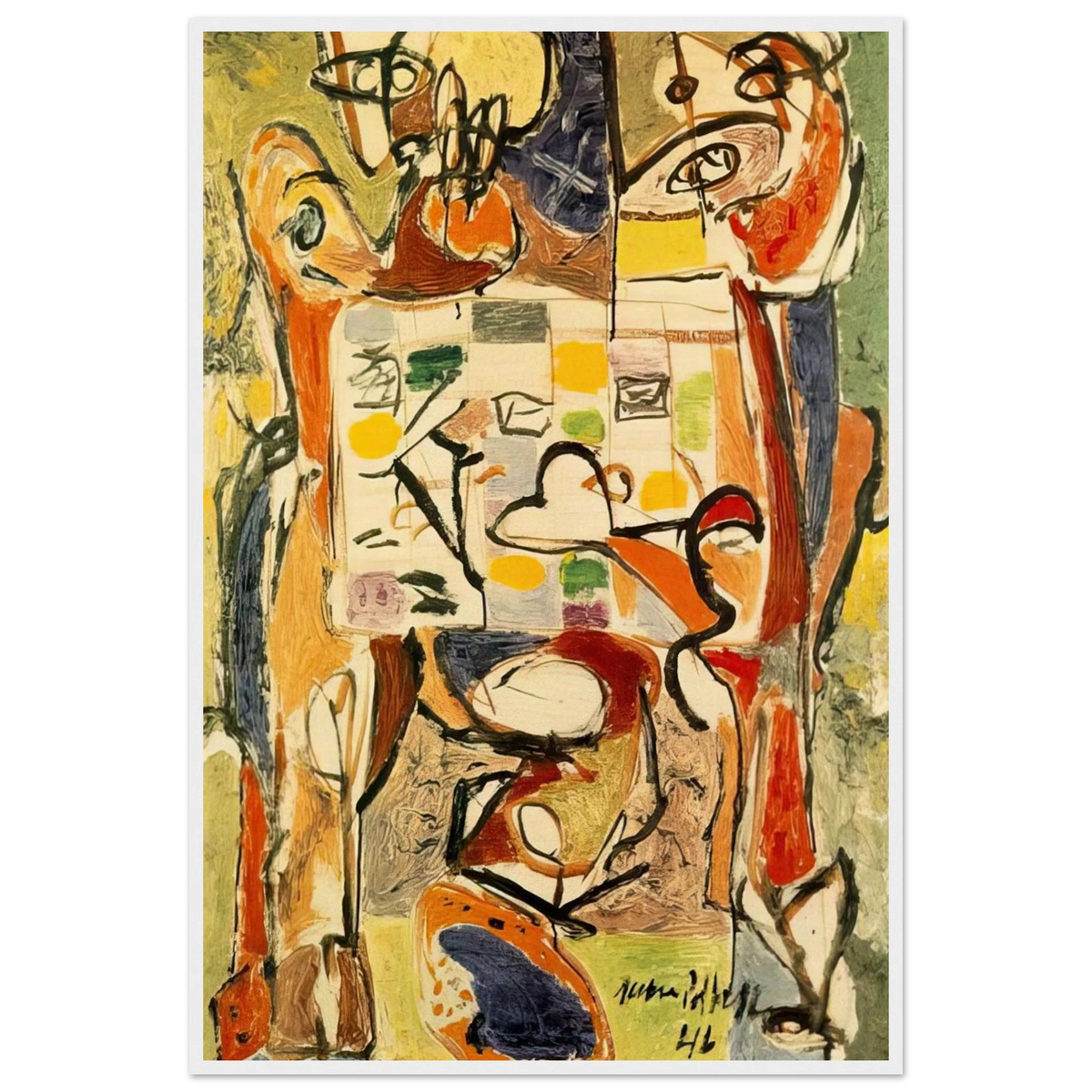 THE TEA CUP Framed Poster | Jackson Pollock Framed Prints Wall Art | Jackson Pollock Store