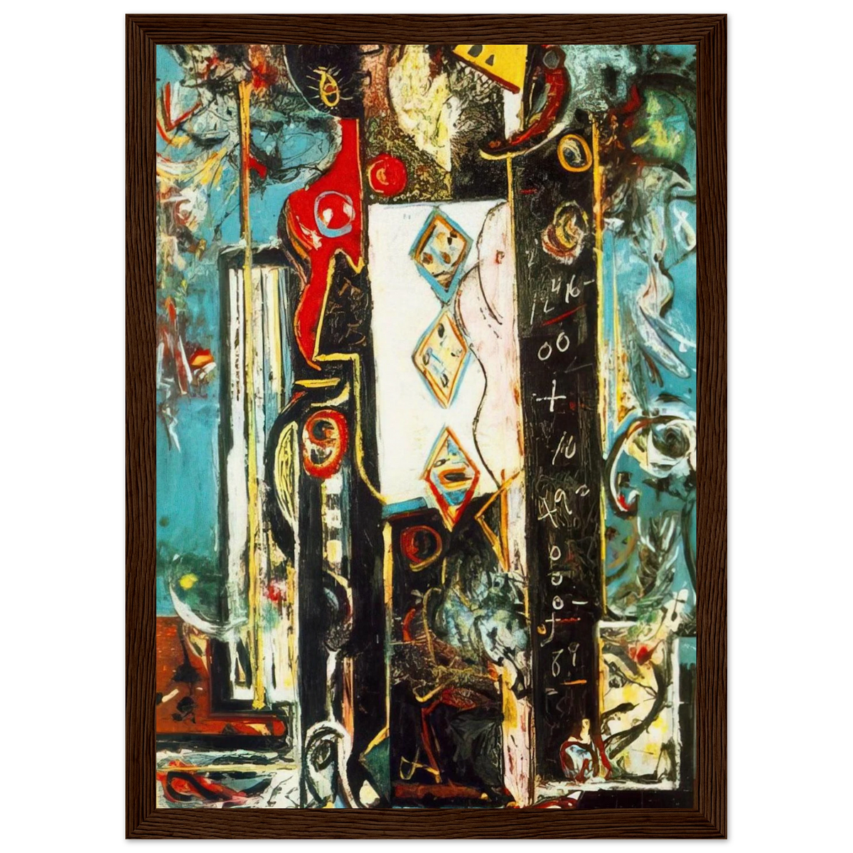 MALE AND FEMALE Framed Poster | Jackson Pollock Framed Prints Wall Art | Jackson Pollock Store