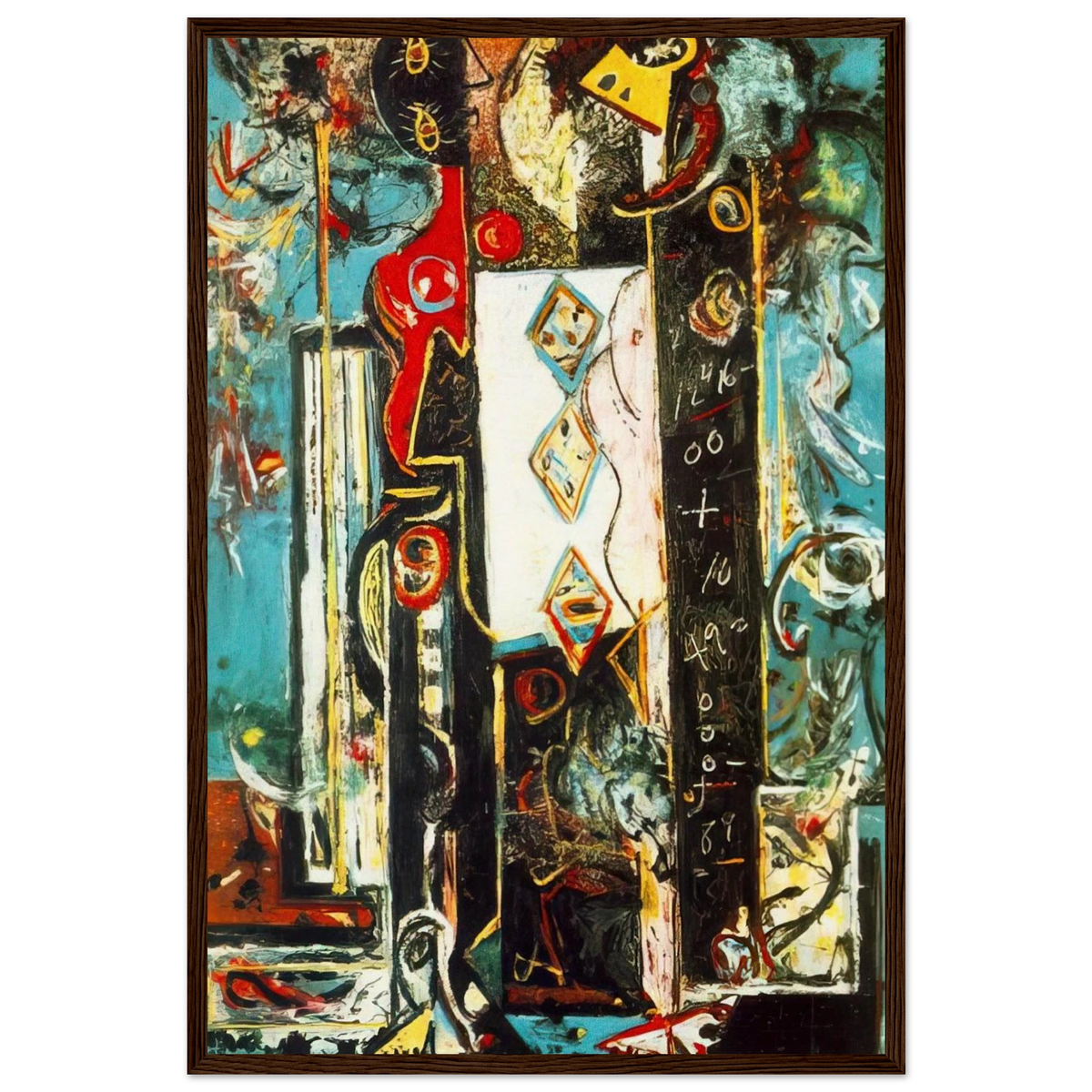 MALE AND FEMALE Framed Poster | Jackson Pollock Framed Prints Wall Art | Jackson Pollock Store
