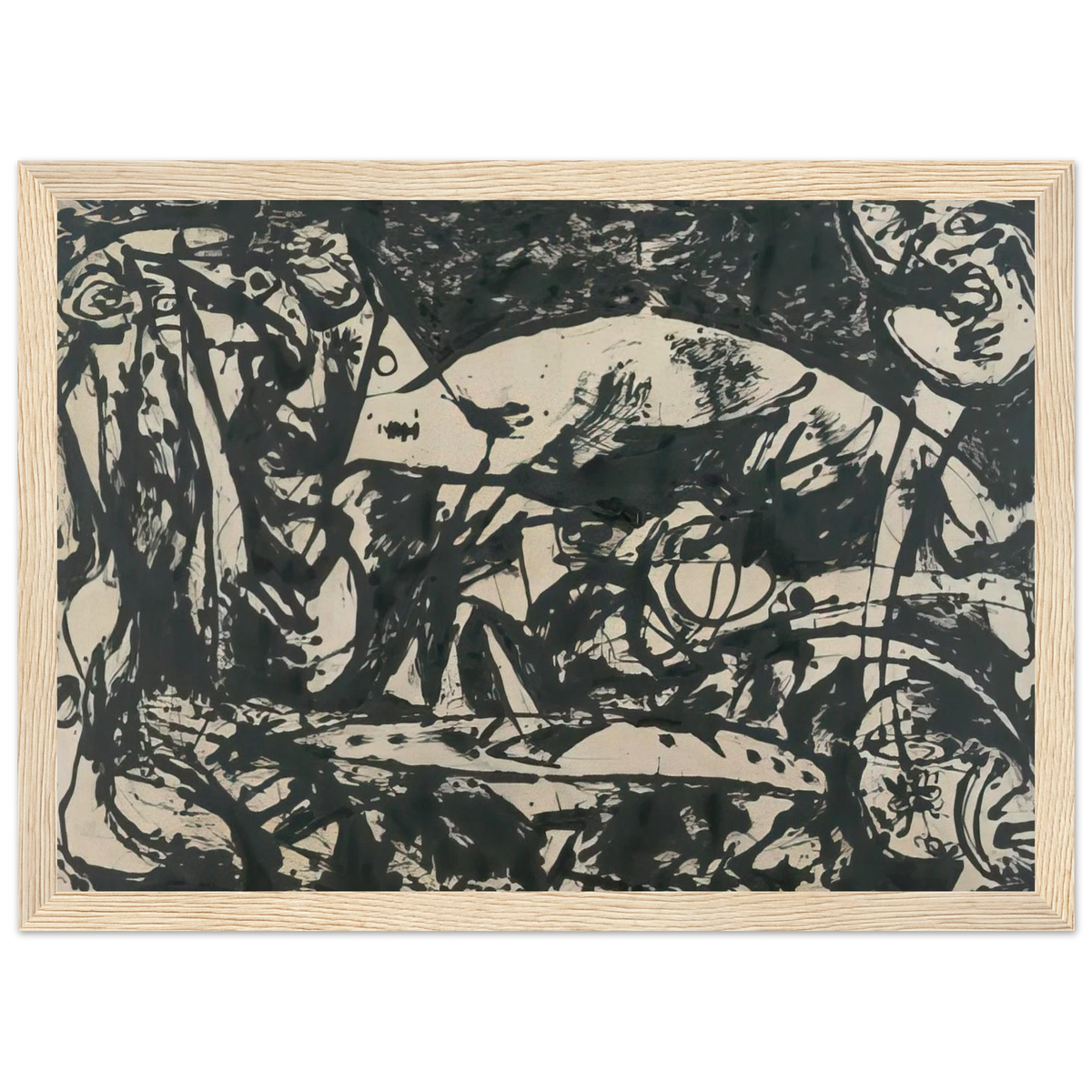 NUMBER 14 Framed Poster | Jackson Pollock Framed Prints Wall Art | Jackson Pollock Store