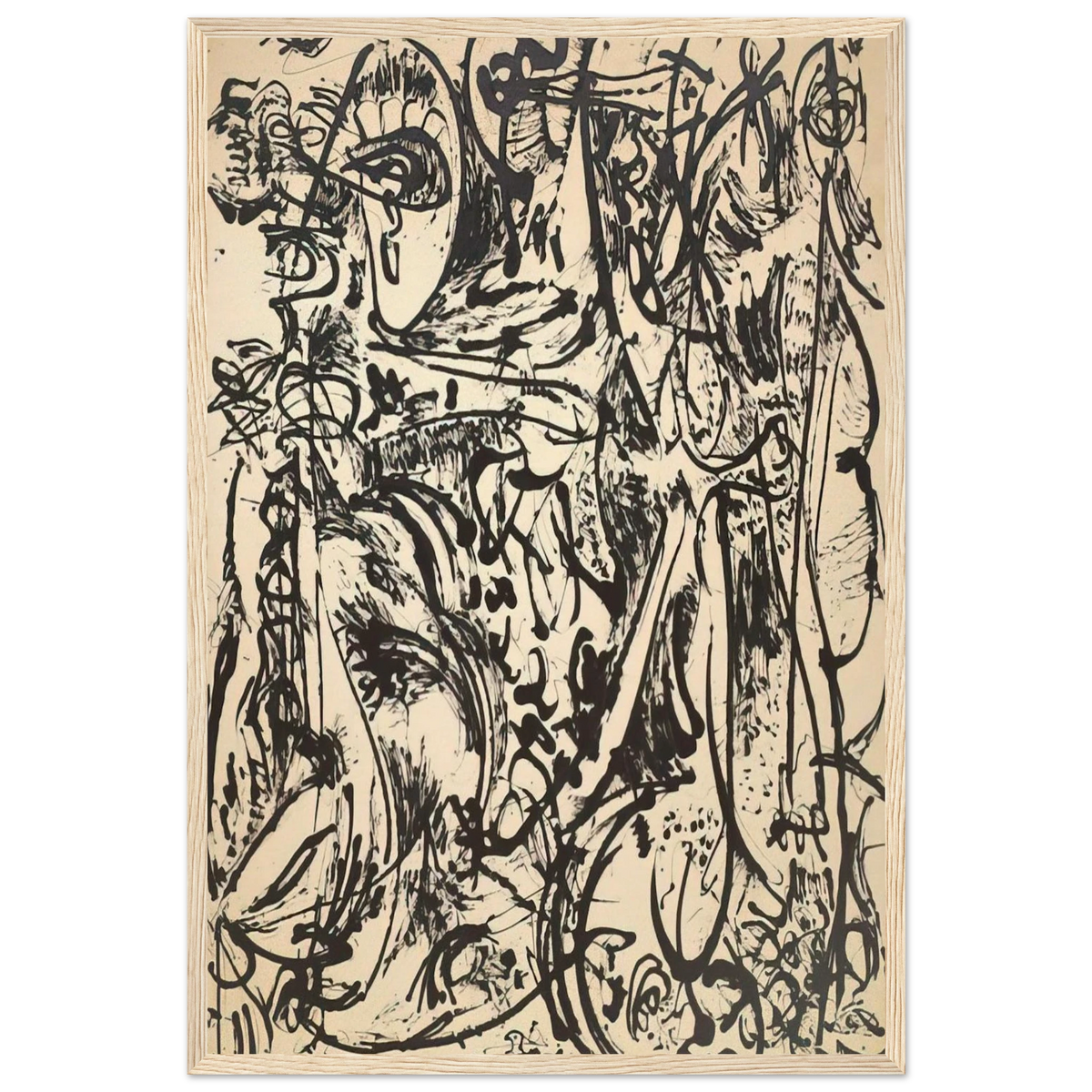 ECHO 1951 Framed Poster | Jackson Pollock Framed Prints Wall Art | Jackson Pollock Store