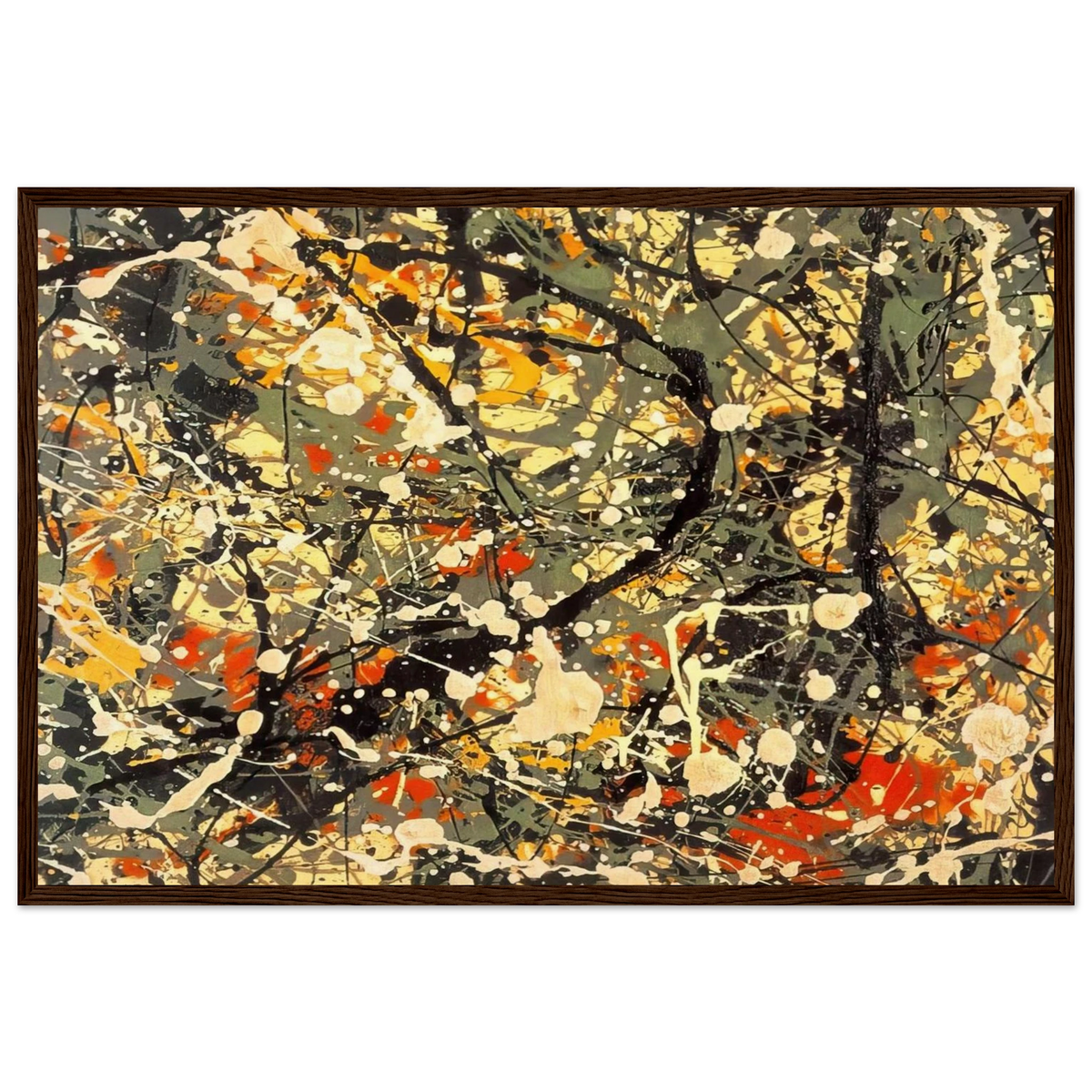 NUMBER 8 DETAIL Framed Poster | Jackson Pollock Framed Prints Wall Art | Jackson Pollock Store