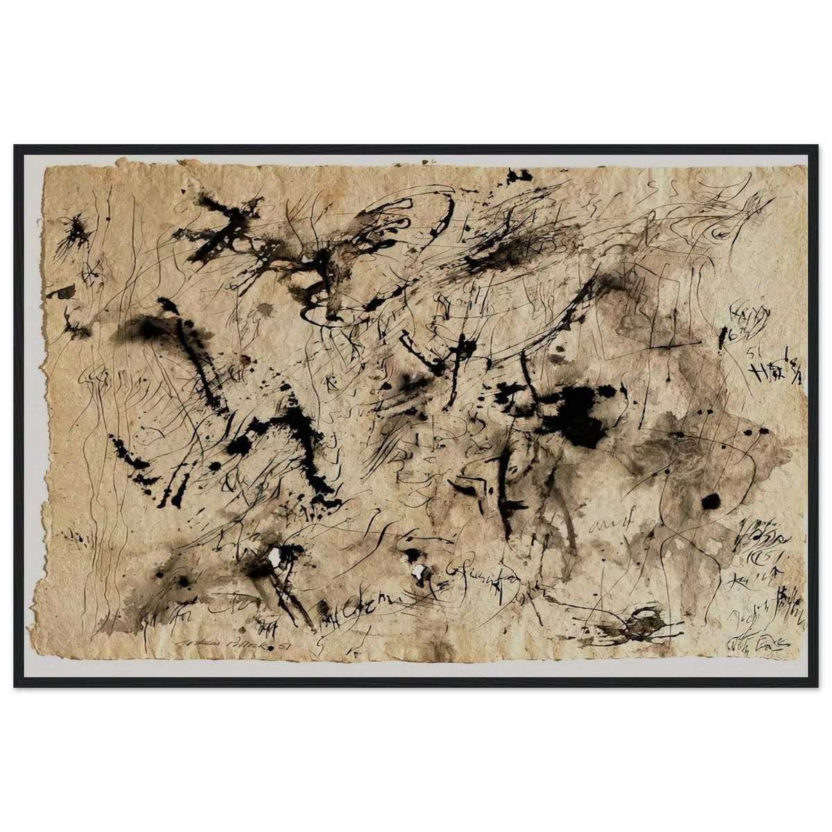 UNTITLED 1951 1 Framed Poster | Jackson Pollock Framed Prints Wall Art | Jackson Pollock Store