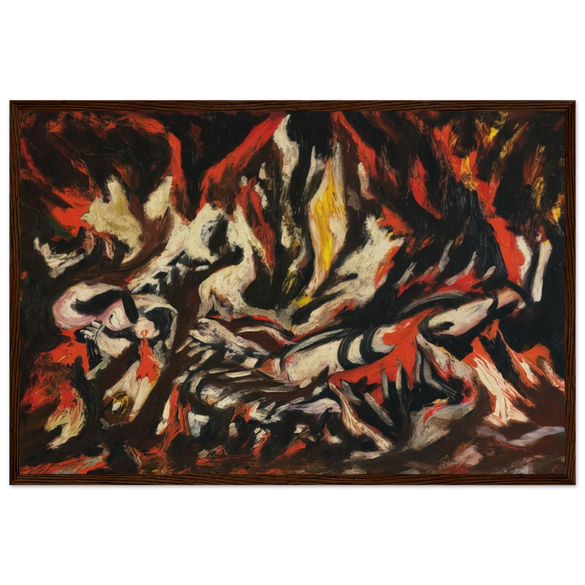 THE FLAME 1938 Framed Poster | Jackson Pollock Framed Prints Wall Art | Jackson Pollock Store