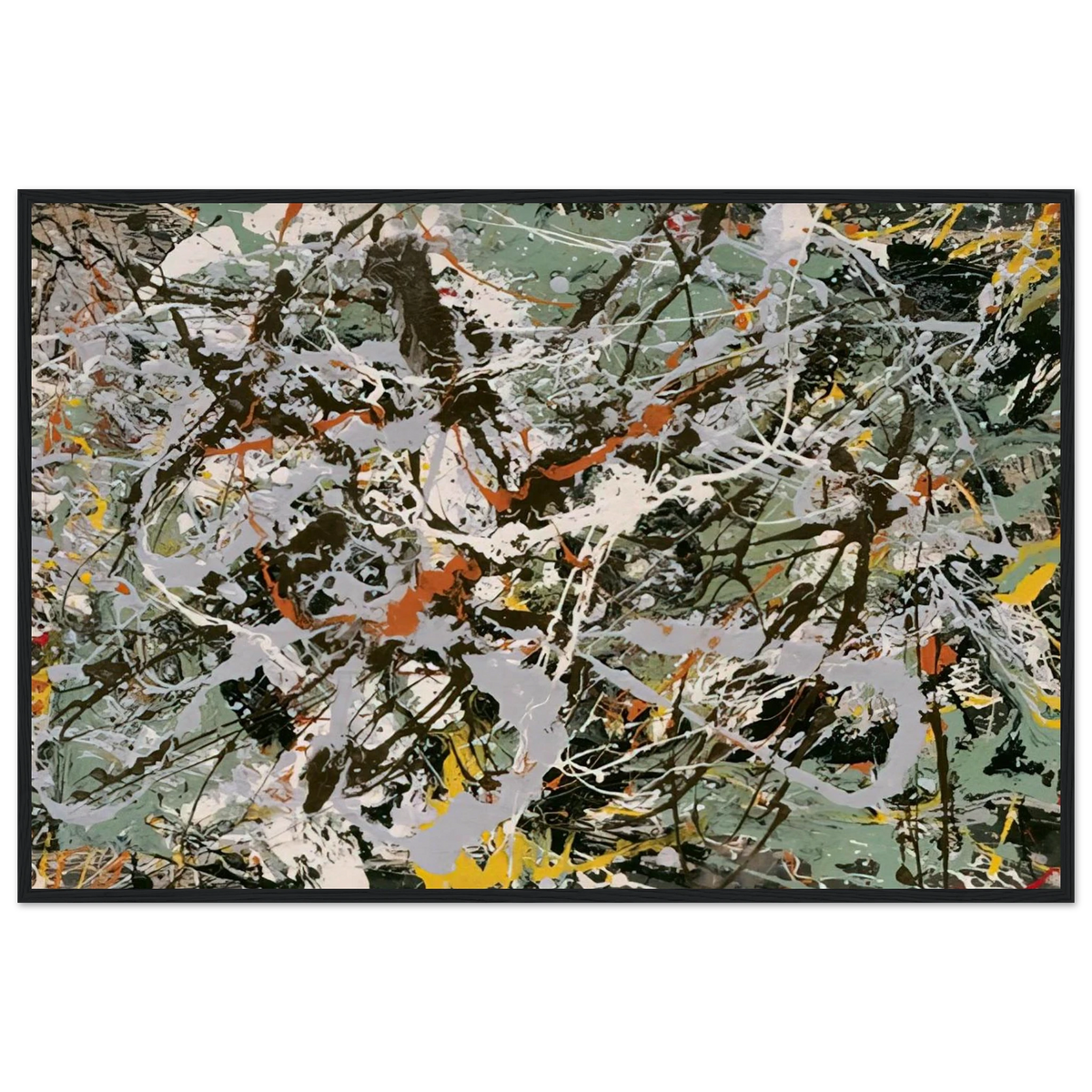 UNTITLED GREEN SILVER 1949 Framed Poster | Jackson Pollock Framed Prints Wall Art | Jackson Pollock Store