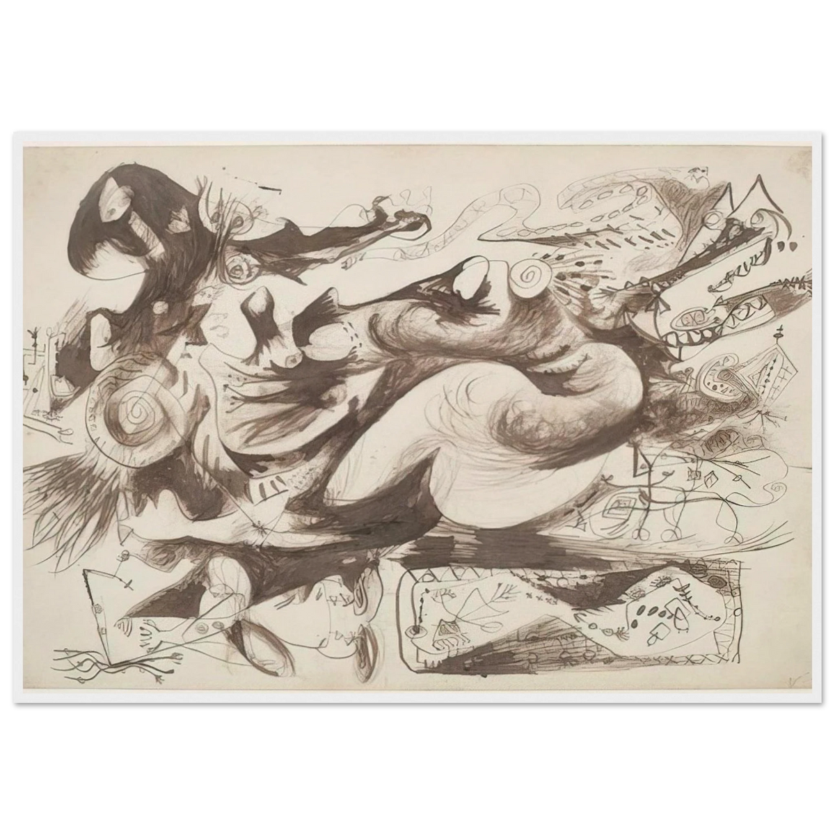 UNTITLED O CONNOR THAW 770 Framed Poster | Jackson Pollock Framed Prints Wall Art | Jackson Pollock Store