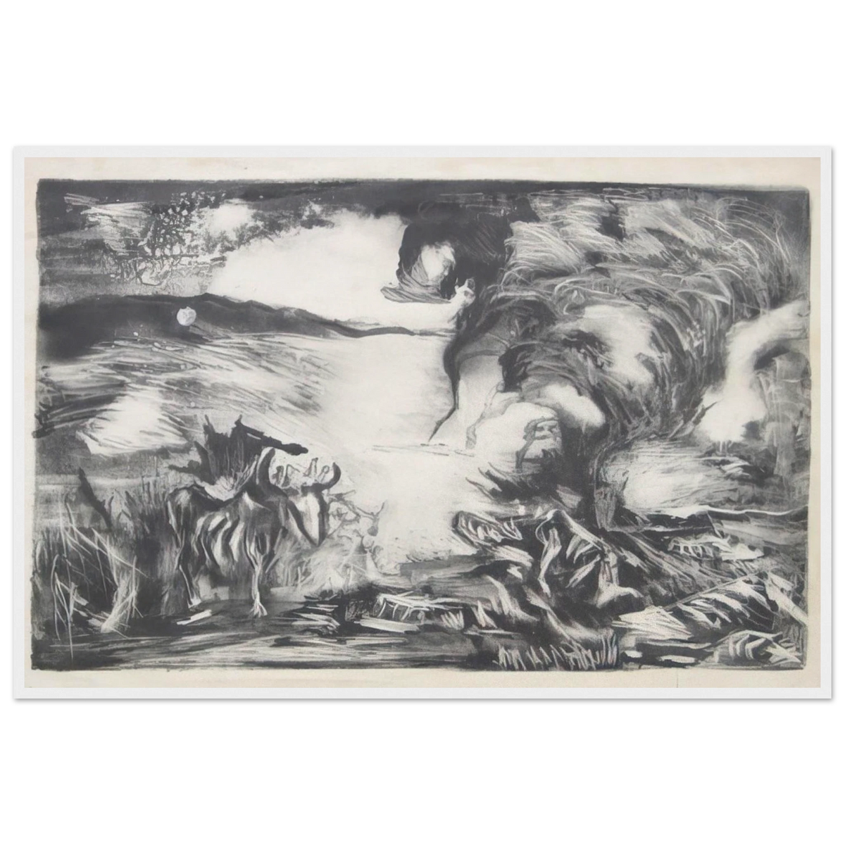 LANDSCAPE WITH STEER 1937 1 Framed Poster | Jackson Pollock Framed Prints Wall Art | Jackson Pollock Store