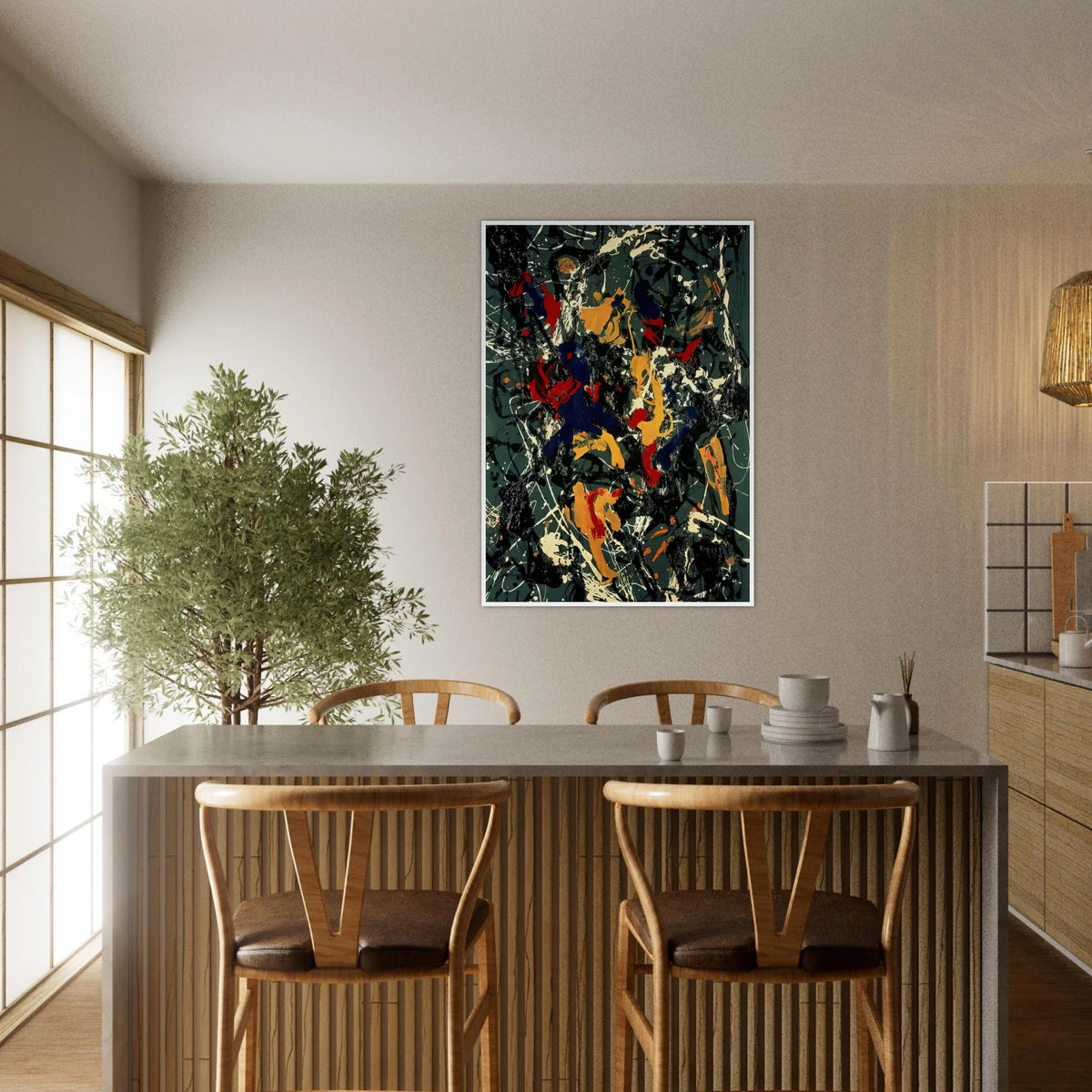 NUMBER 3 1948 Framed Poster | Jackson Pollock Framed Prints Wall Art | Jackson Pollock Store