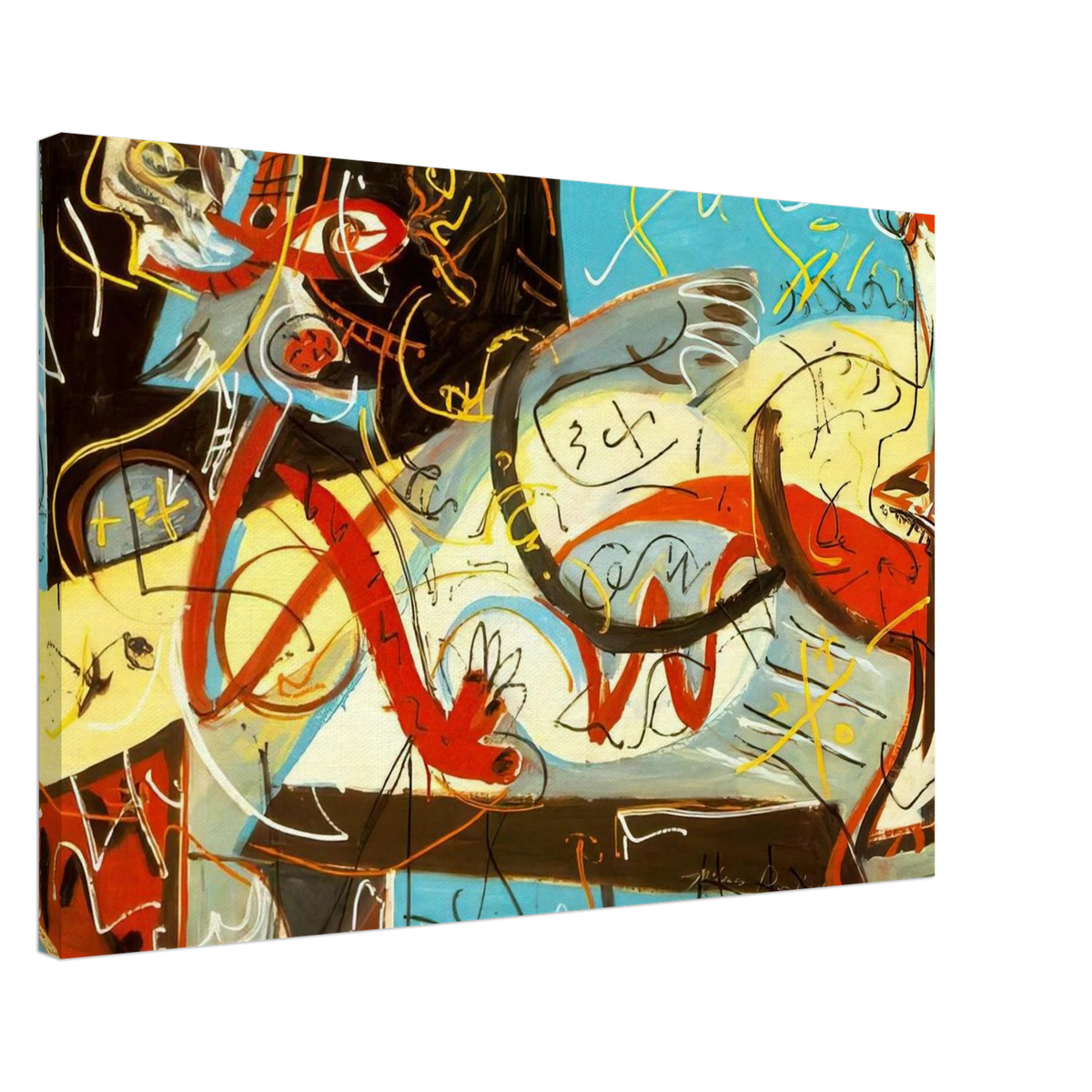 STENOGRAPHIC FIGURE Canvas | Jackson Pollock Canvas | Jackson Pollock Store