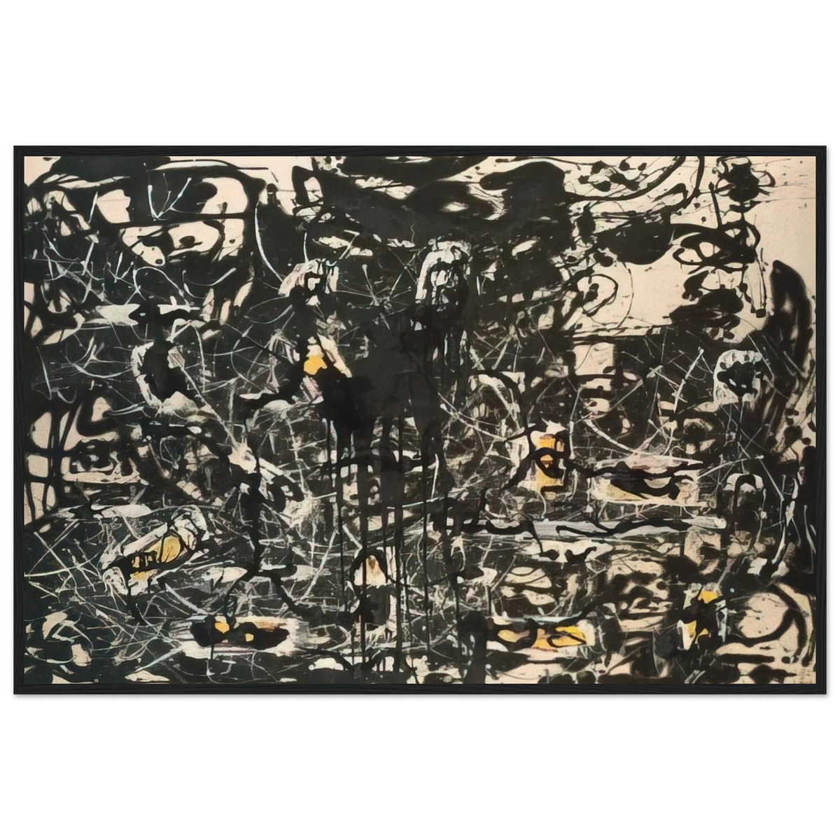 YELLOW ISLANDS Framed Poster | Jackson Pollock Framed Prints Wall Art | Jackson Pollock Store