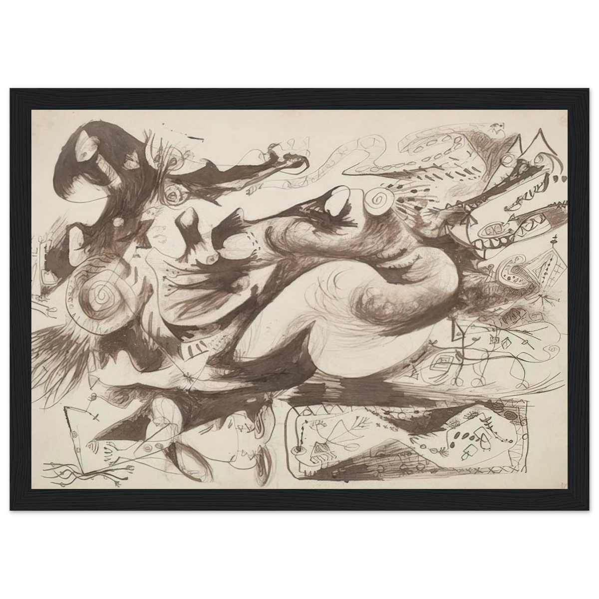 UNTITLED O CONNOR THAW 770 Framed Poster | Jackson Pollock Framed Prints Wall Art | Jackson Pollock Store