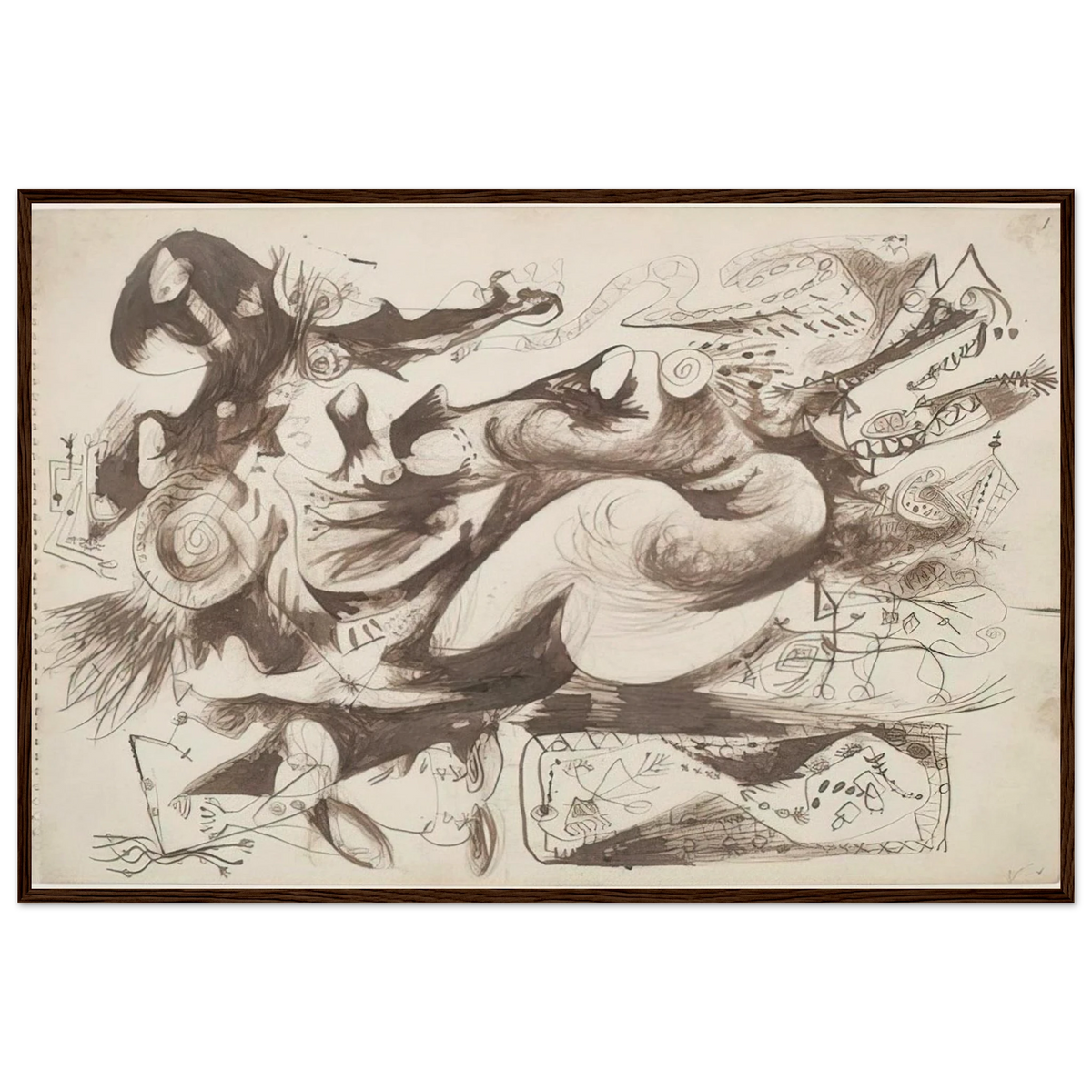 UNTITLED O CONNOR THAW 770 Framed Poster | Jackson Pollock Framed Prints Wall Art | Jackson Pollock Store