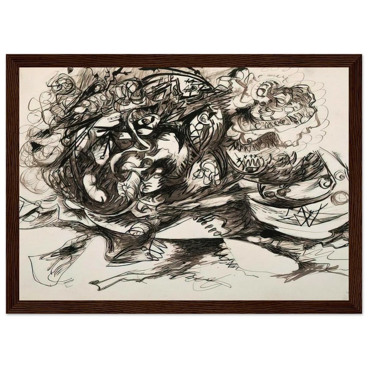 UNTITLED O CONNOR THAW 771 Framed Poster | Jackson Pollock Framed Prints Wall Art | Jackson Pollock Store