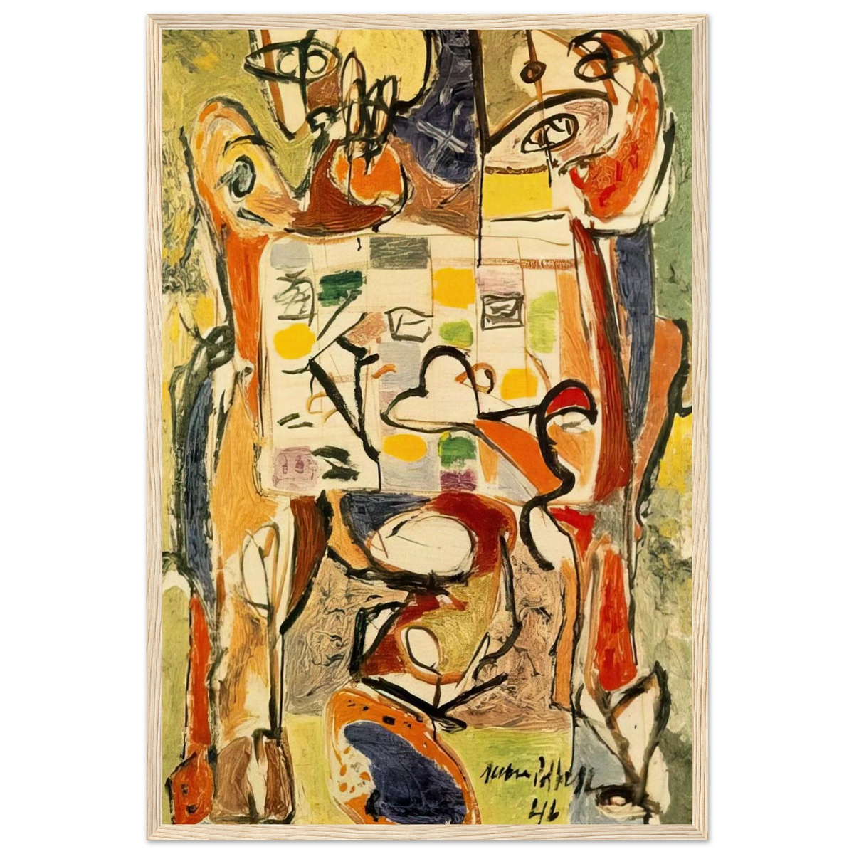 THE TEA CUP Framed Poster | Jackson Pollock Framed Prints Wall Art | Jackson Pollock Store