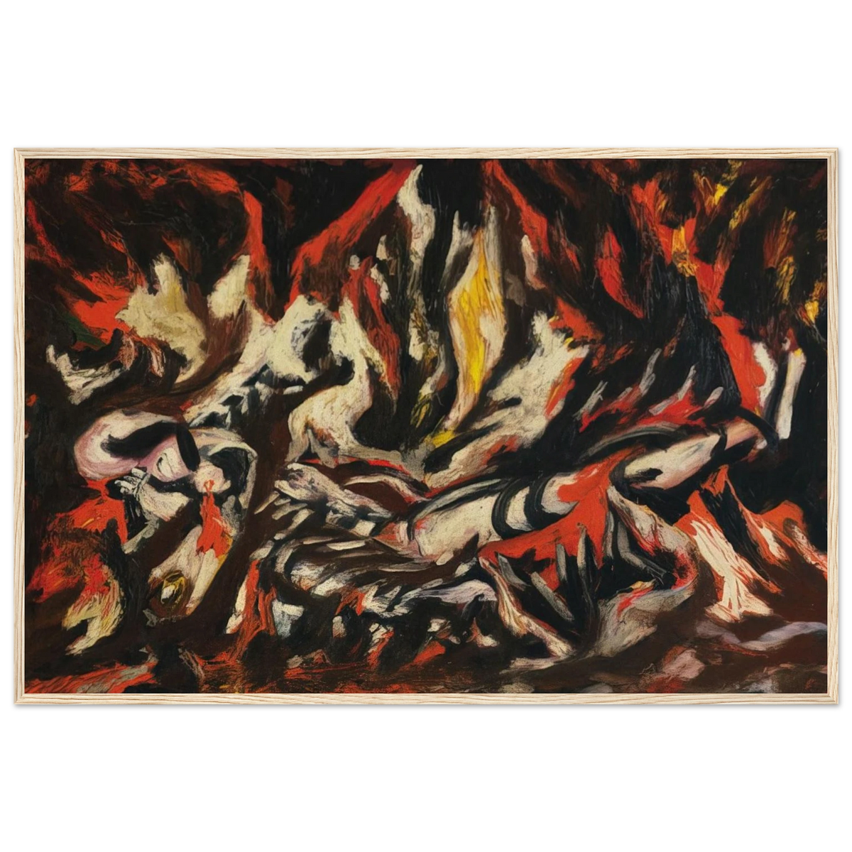 THE FLAME 1938 Framed Poster | Jackson Pollock Framed Prints Wall Art | Jackson Pollock Store