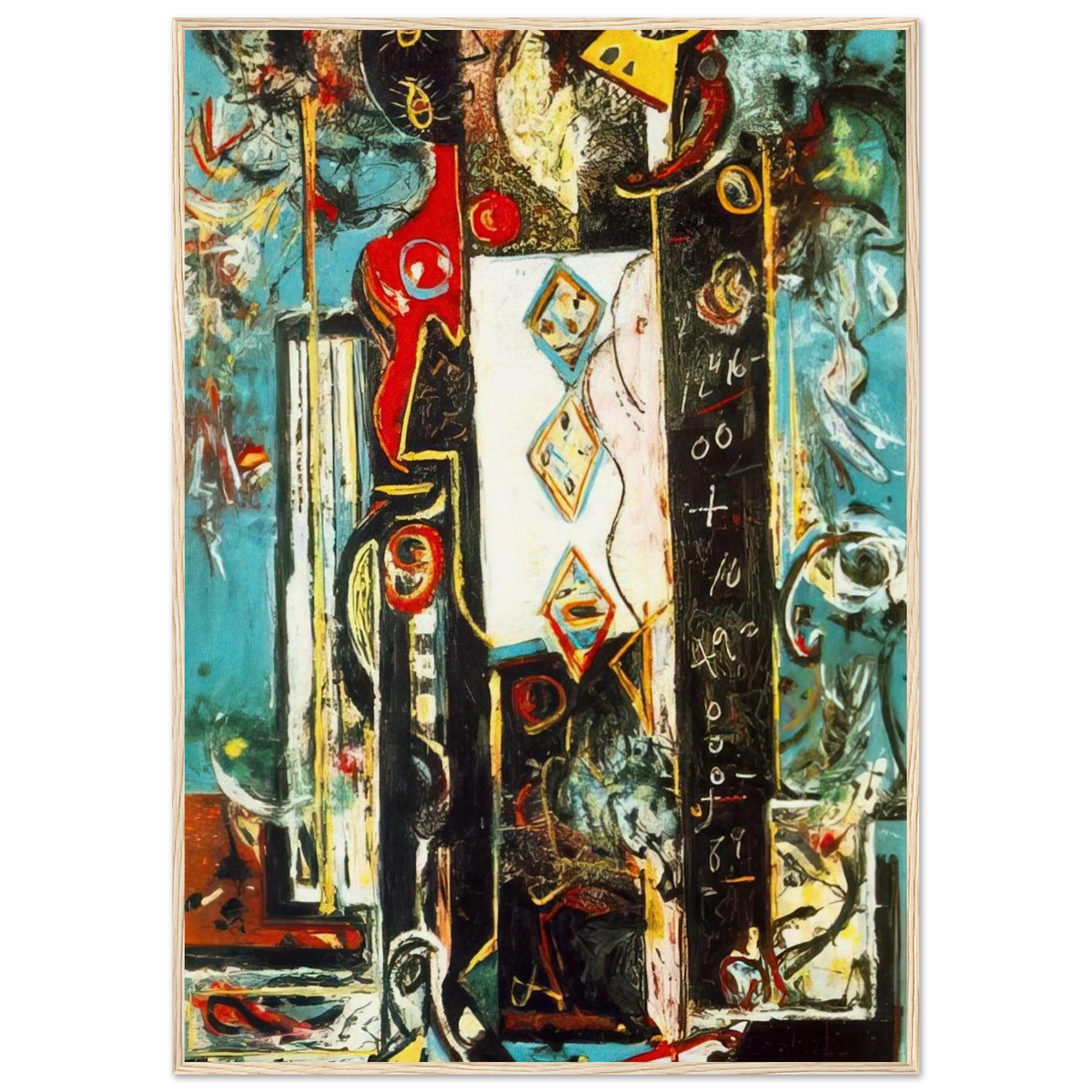 MALE AND FEMALE Framed Poster | Jackson Pollock Framed Prints Wall Art | Jackson Pollock Store