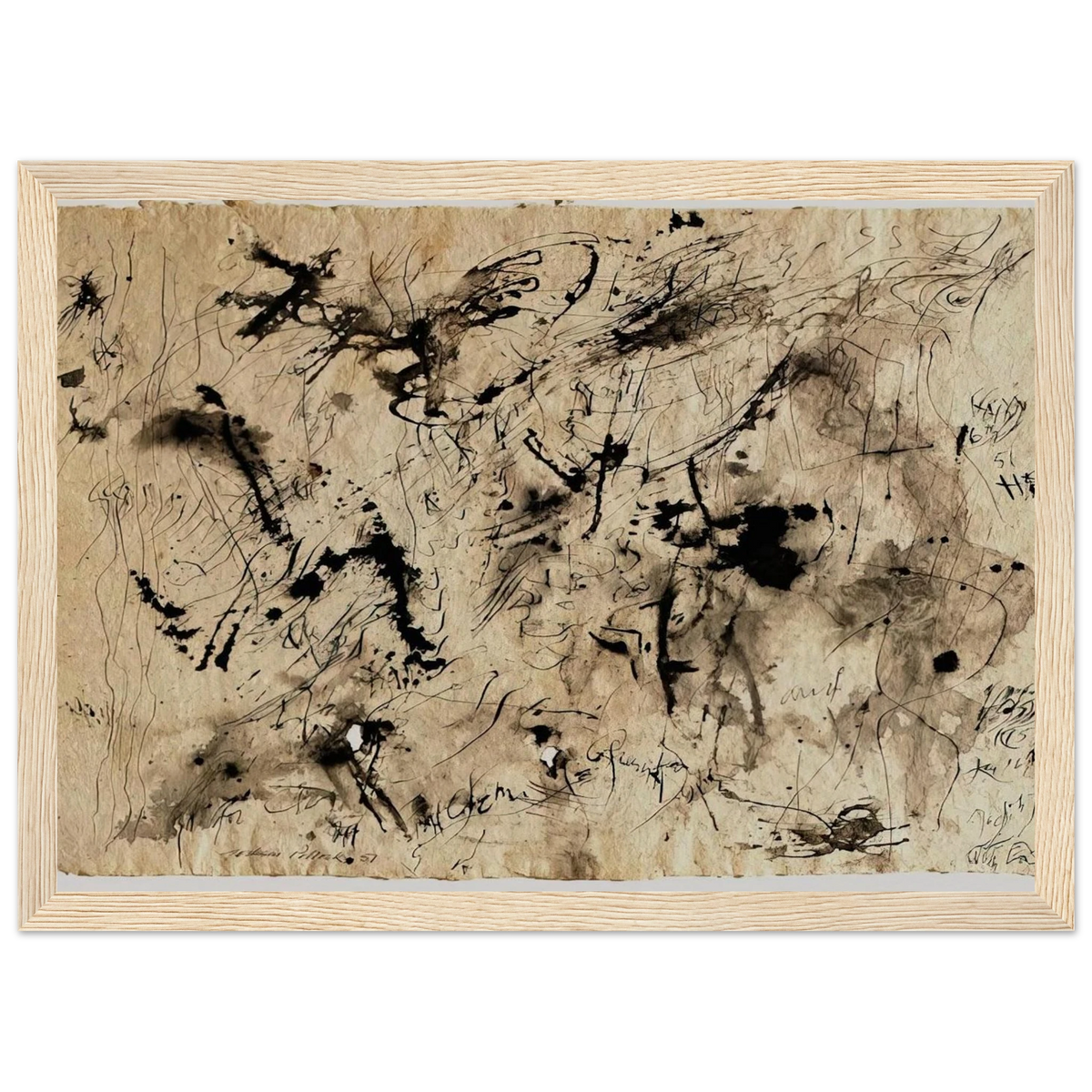 UNTITLED 1951 1 Framed Poster | Jackson Pollock Framed Prints Wall Art | Jackson Pollock Store