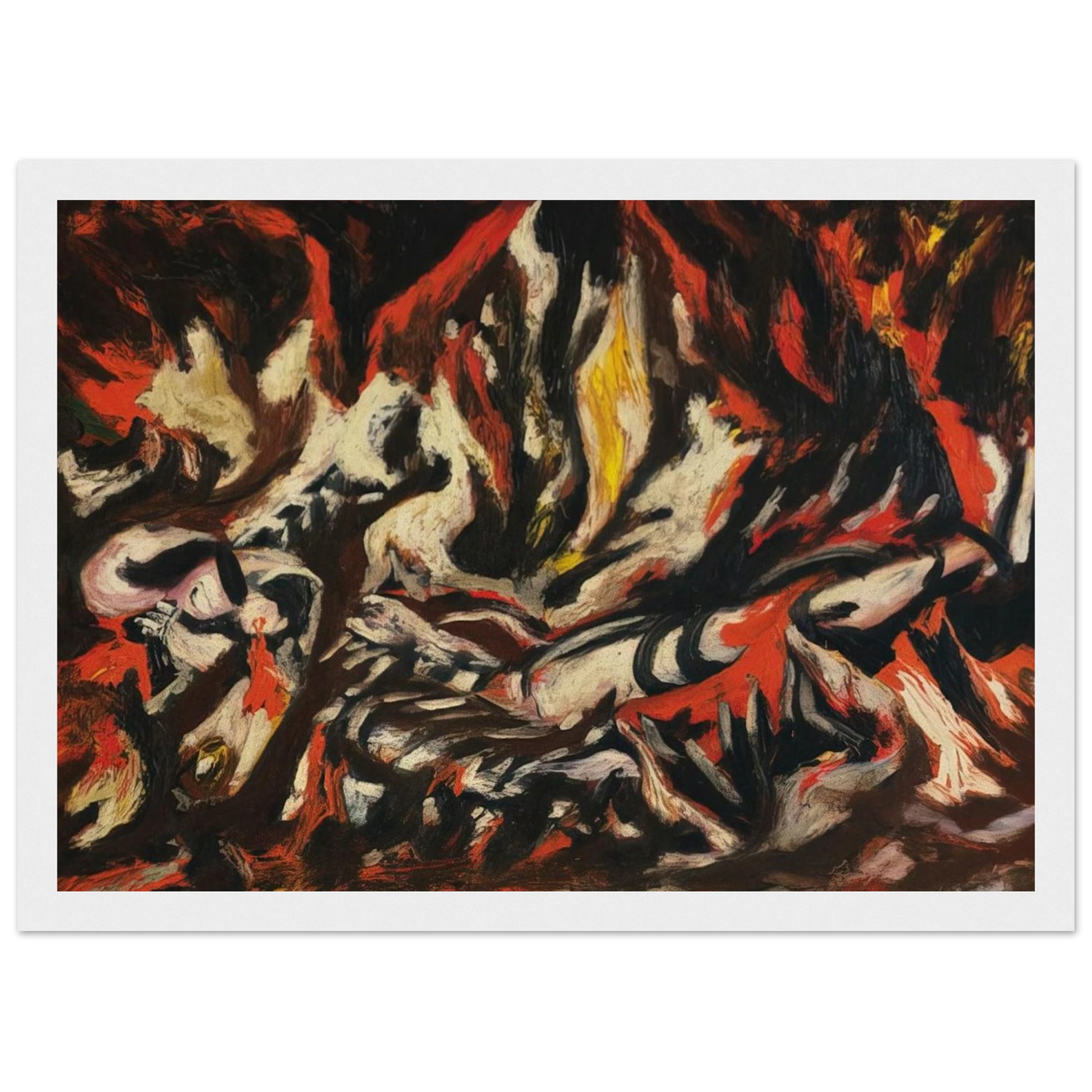 THE FLAME 1938 Framed Poster | Jackson Pollock Framed Prints Wall Art | Jackson Pollock Store