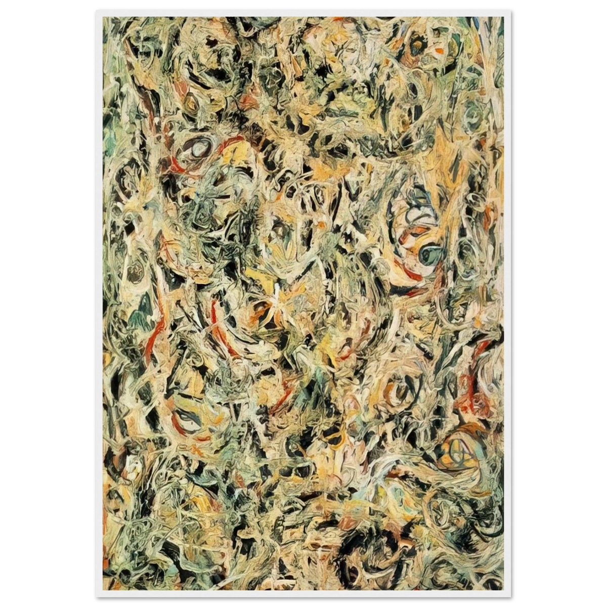 EYES IN THE HEAT 1946 Framed Poster | Jackson Pollock Framed Prints Wall Art | Jackson Pollock Store